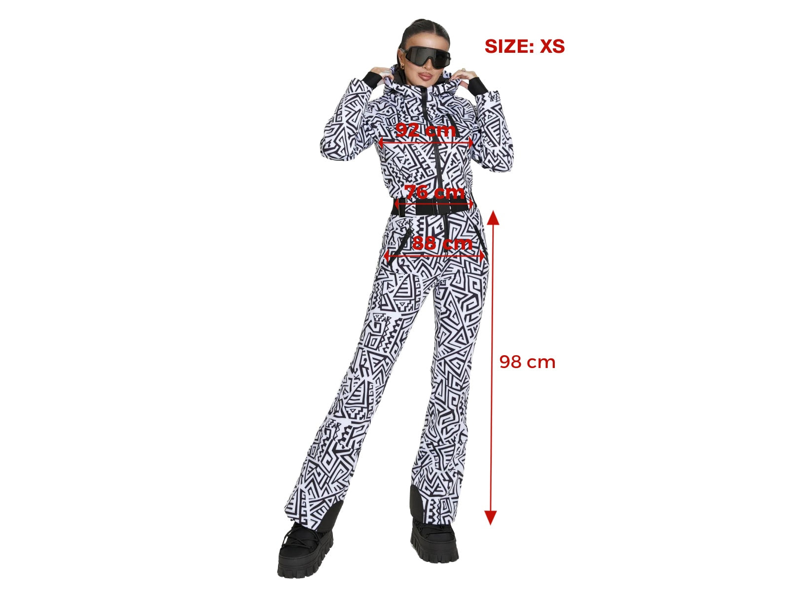 Women's black ski jumpsuit Alenotan Bogas