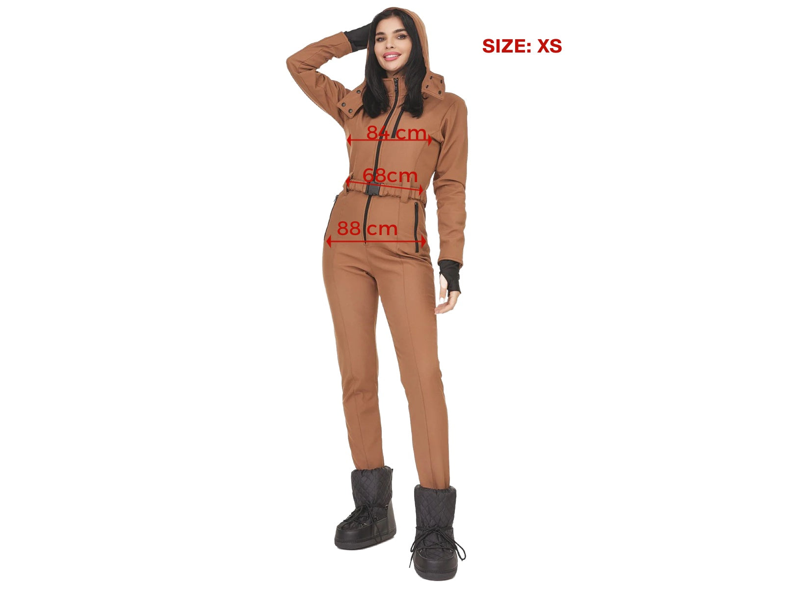 Sydona Bogas brown casual ski overalls