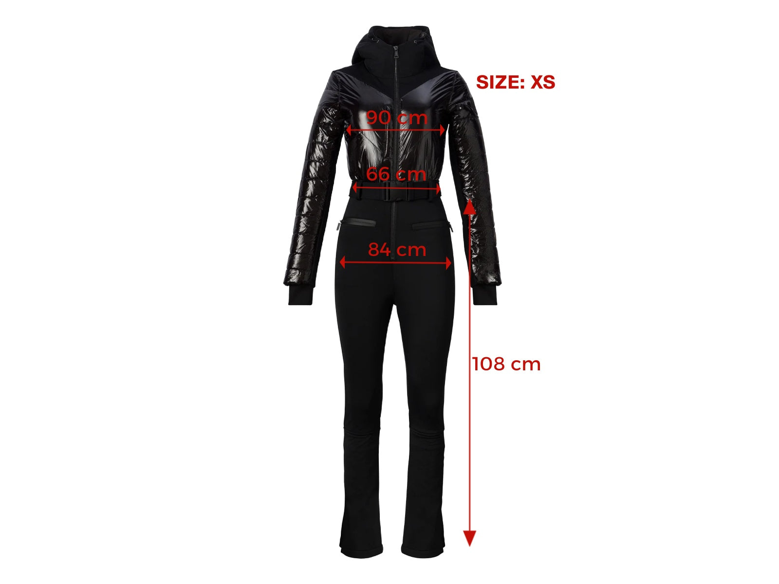 Salopeta ski casual neagra Livana Bogas