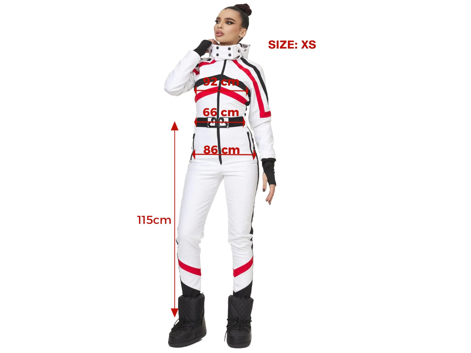 Abyem Bogas white casual ski overalls