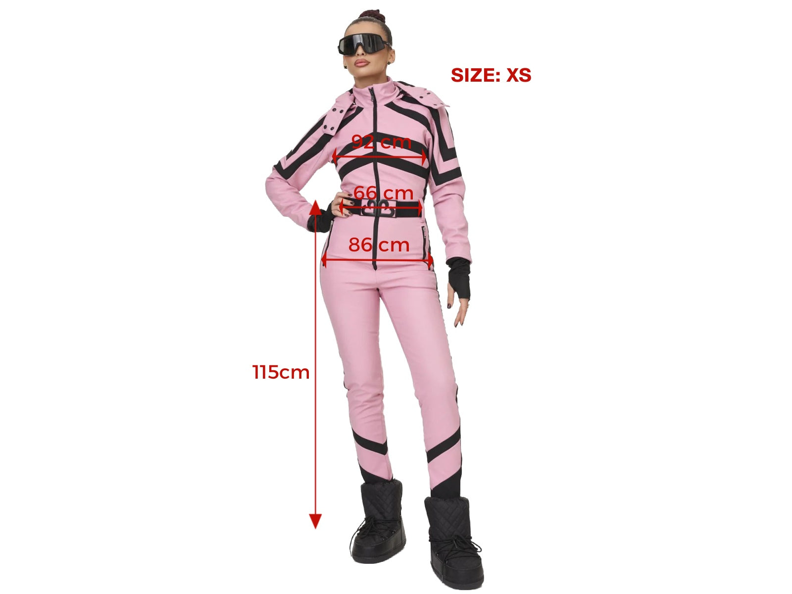 Abyem Bogas pink casual ski overalls