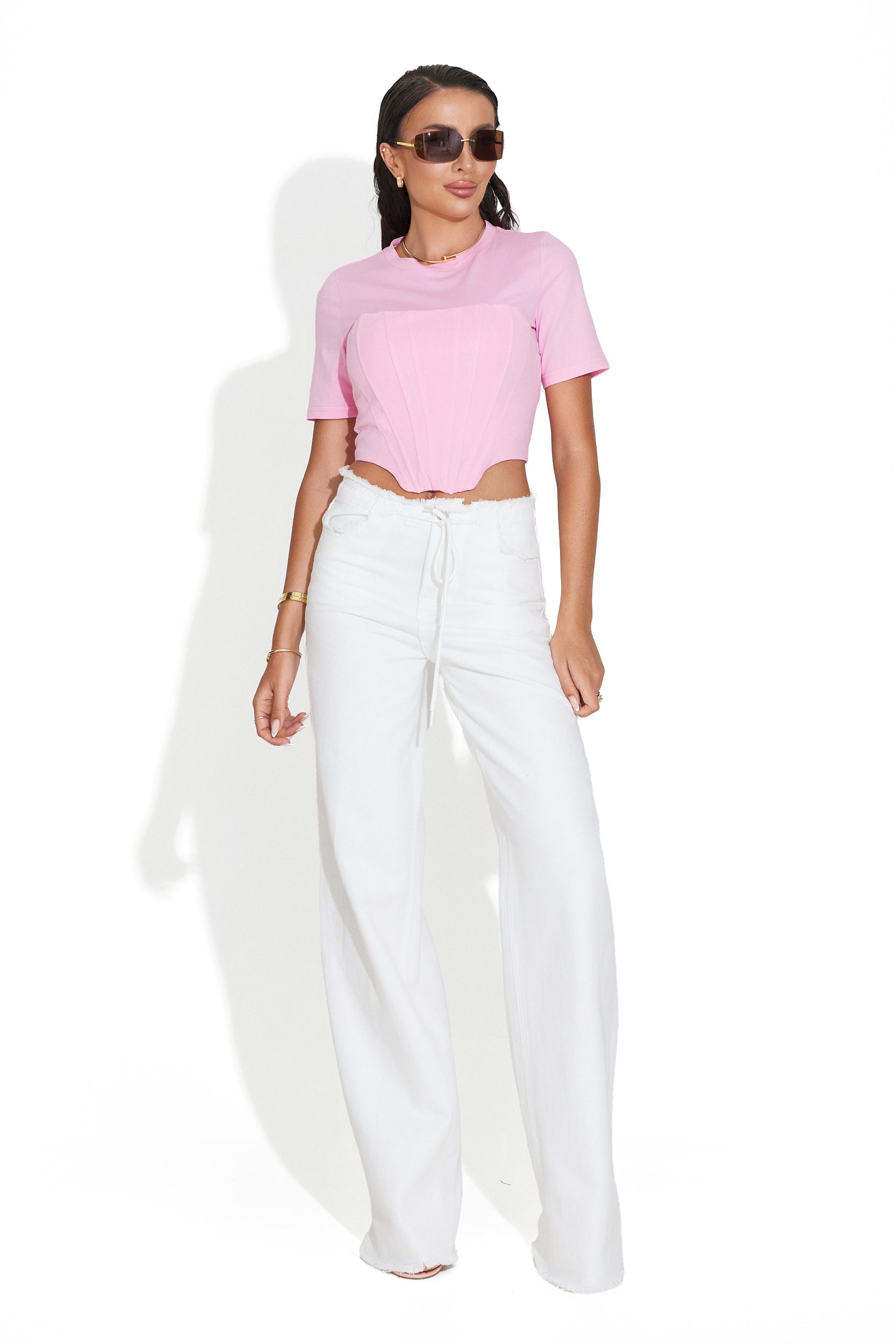 Liviana Bogas casual white jeans for women