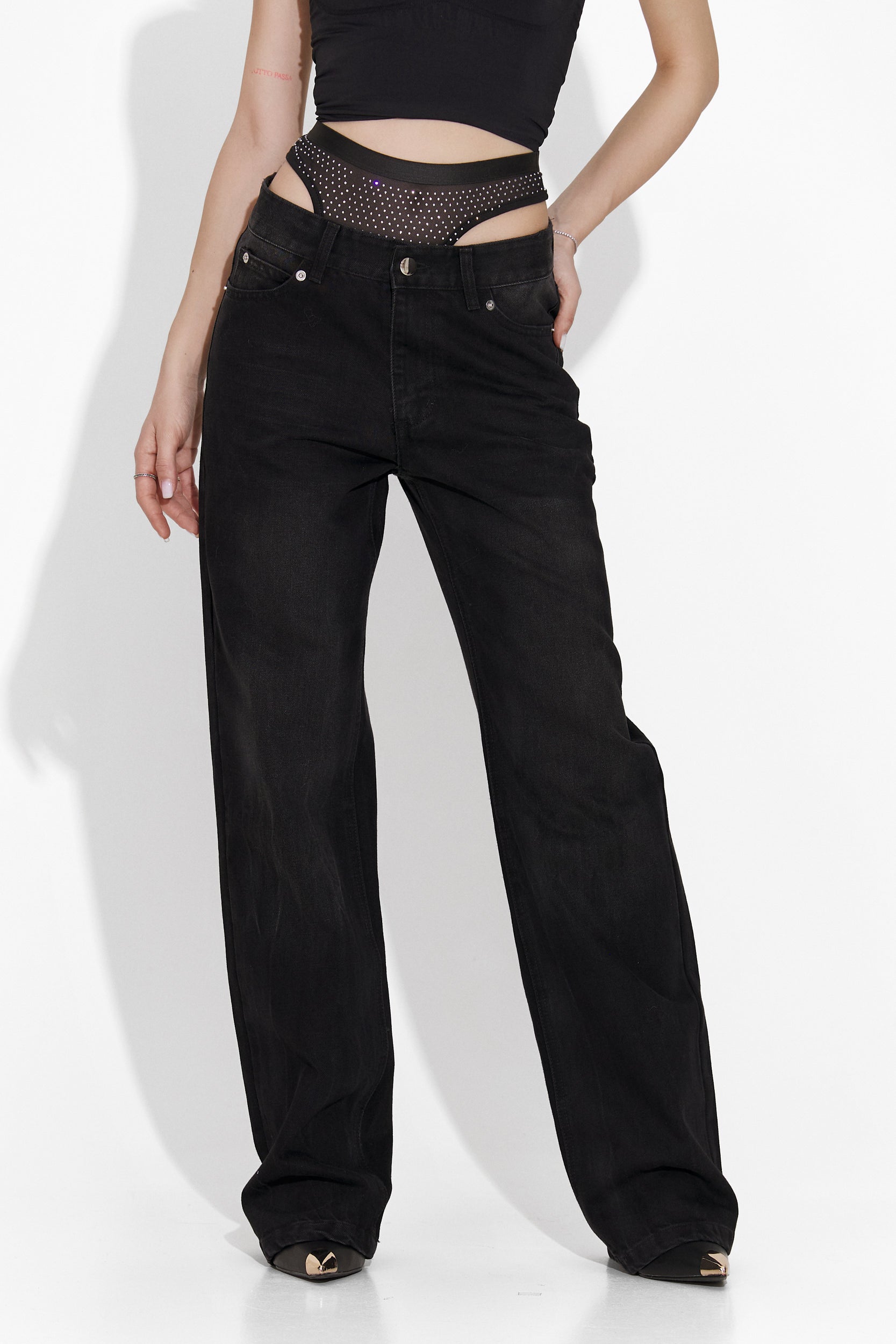 Women's casual black jeans Deana Bogas