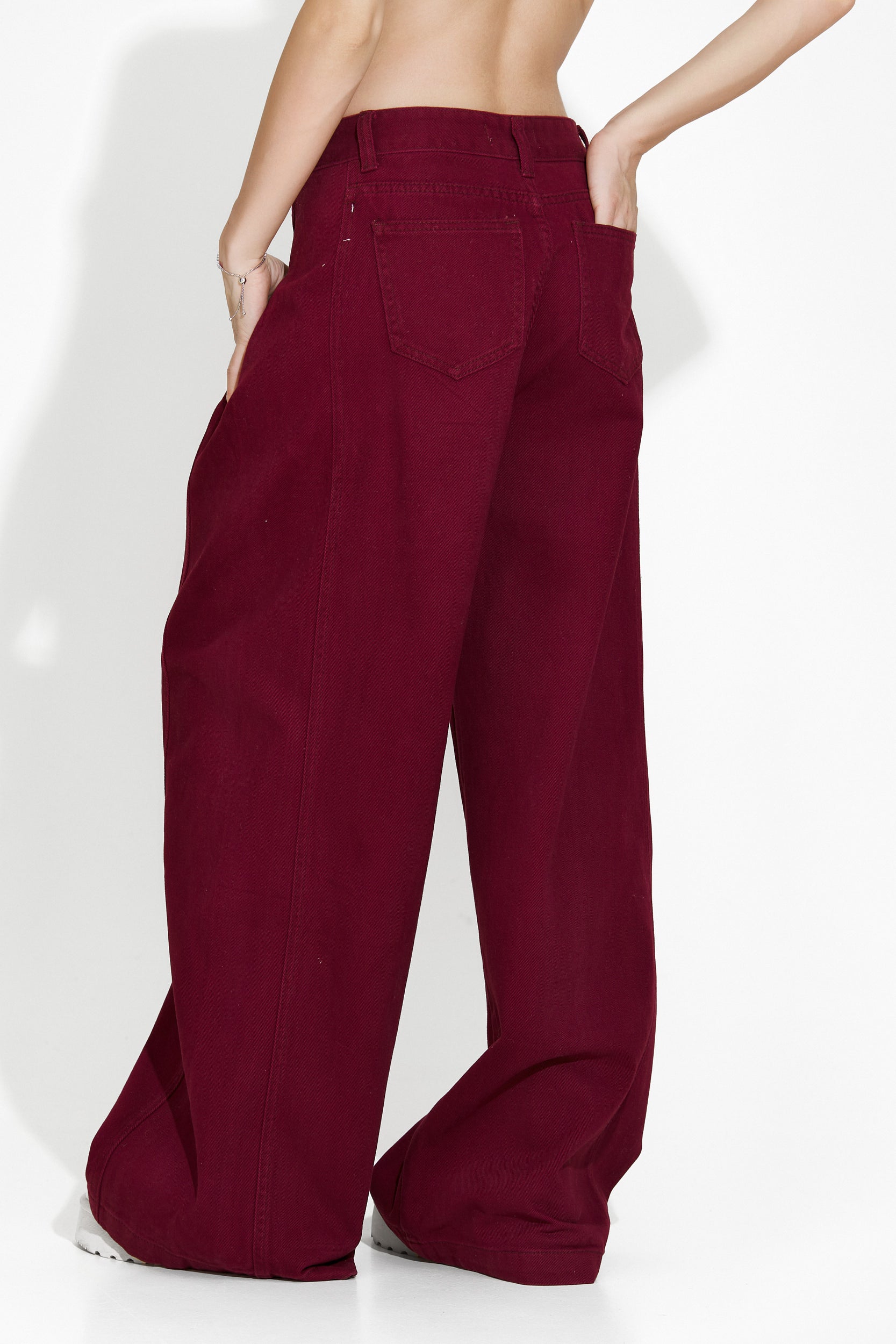 Blugi dama casual burgundy Cherise Bogas