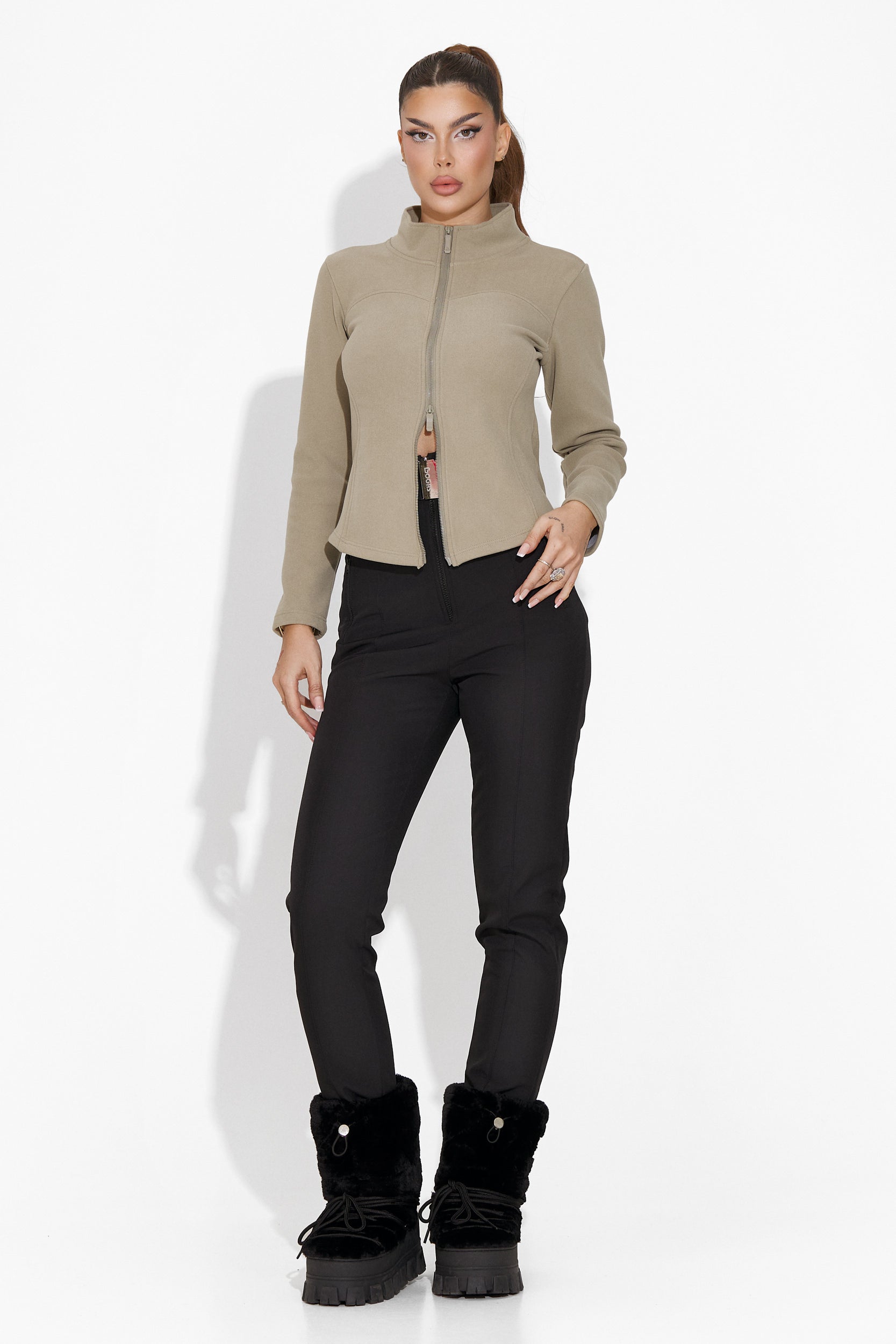 Beige casual women's blouse Petronila Bogas