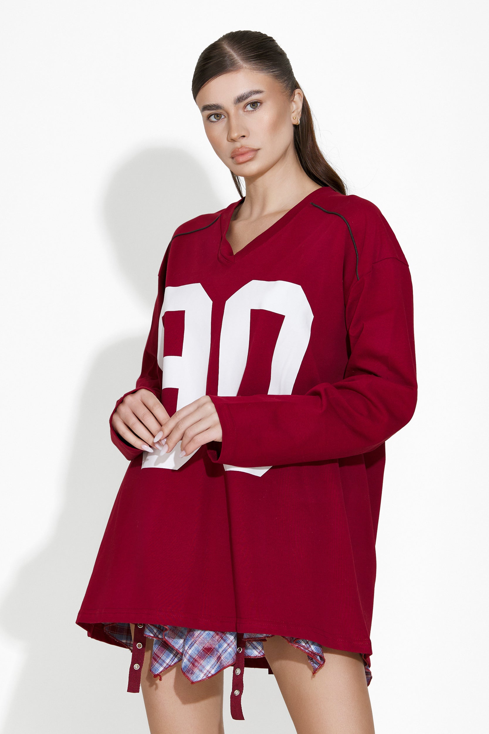 Bluza dama casual burgundy Galice Bogas