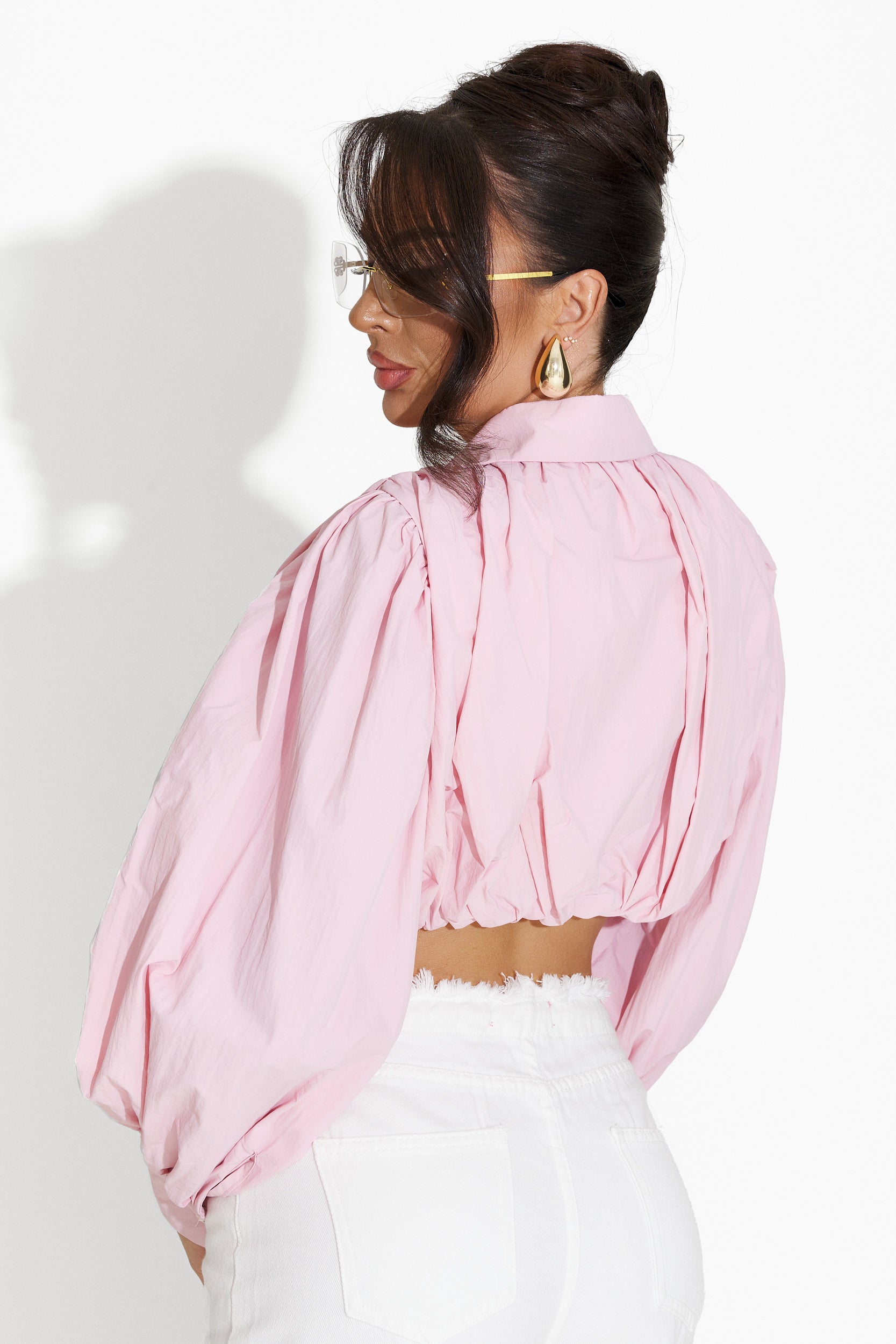 Pink casual women's shirt Octaia Bogas