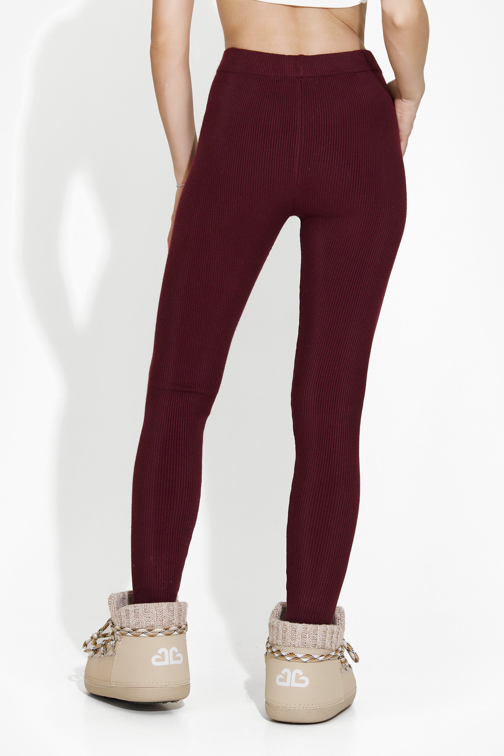 Women's casual burgundy tights Athifa Bogas