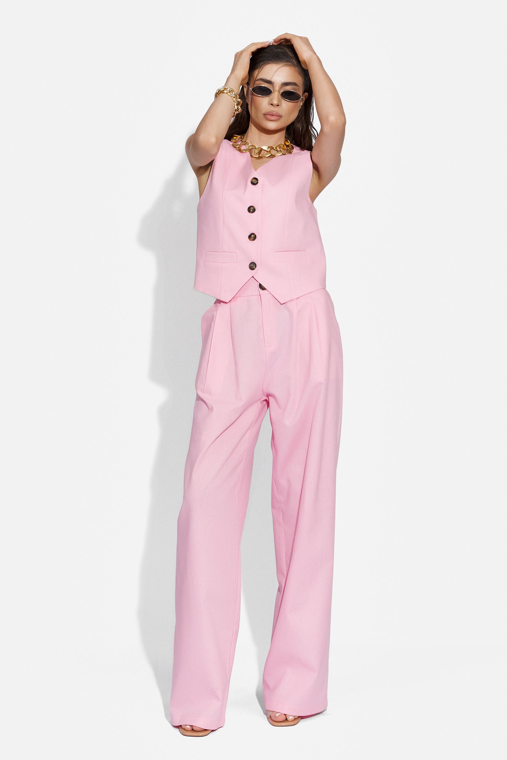 Velasy Bogas casual ladies pink pants suit