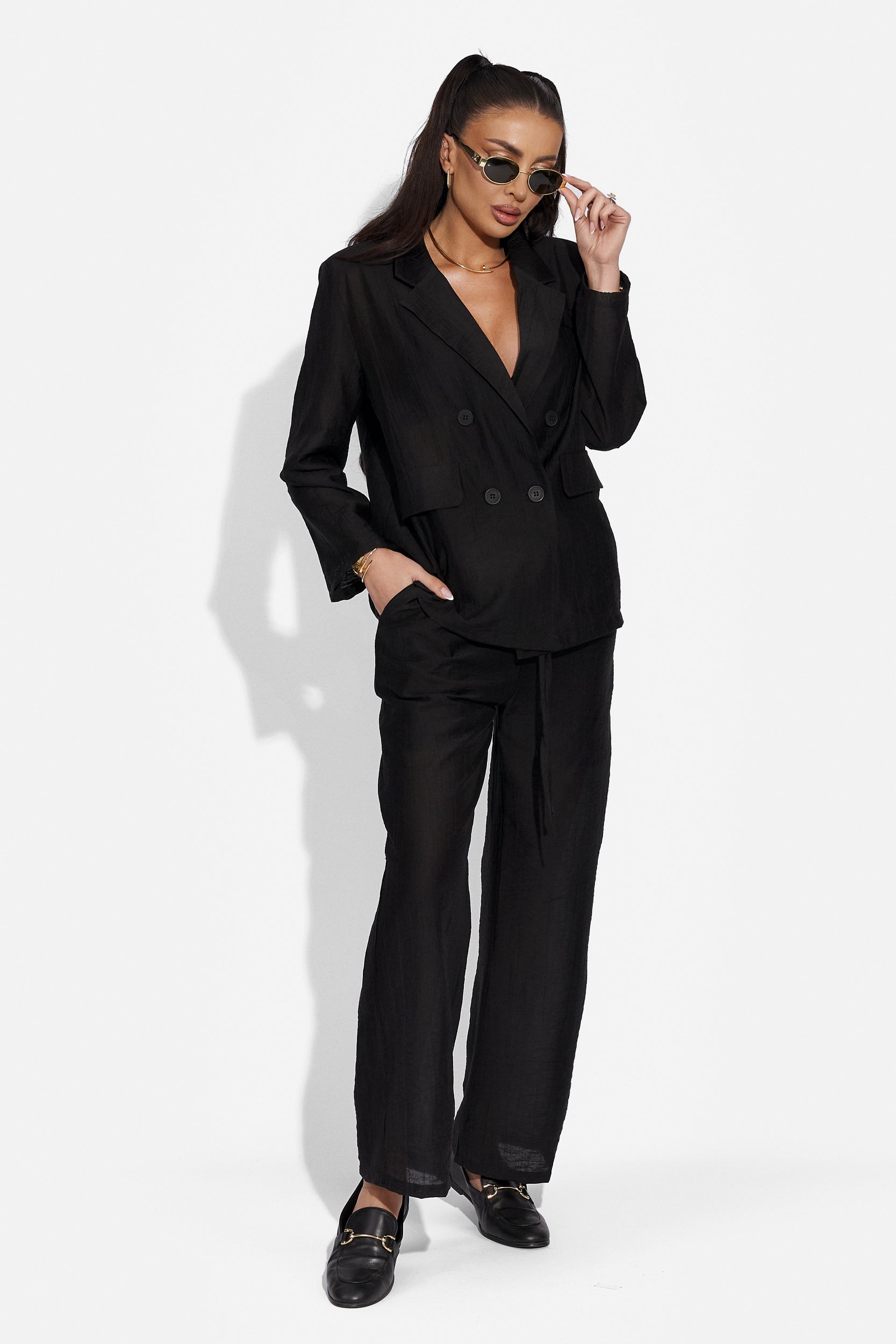 Ladies' elegant black pants suit Salesa Bogas