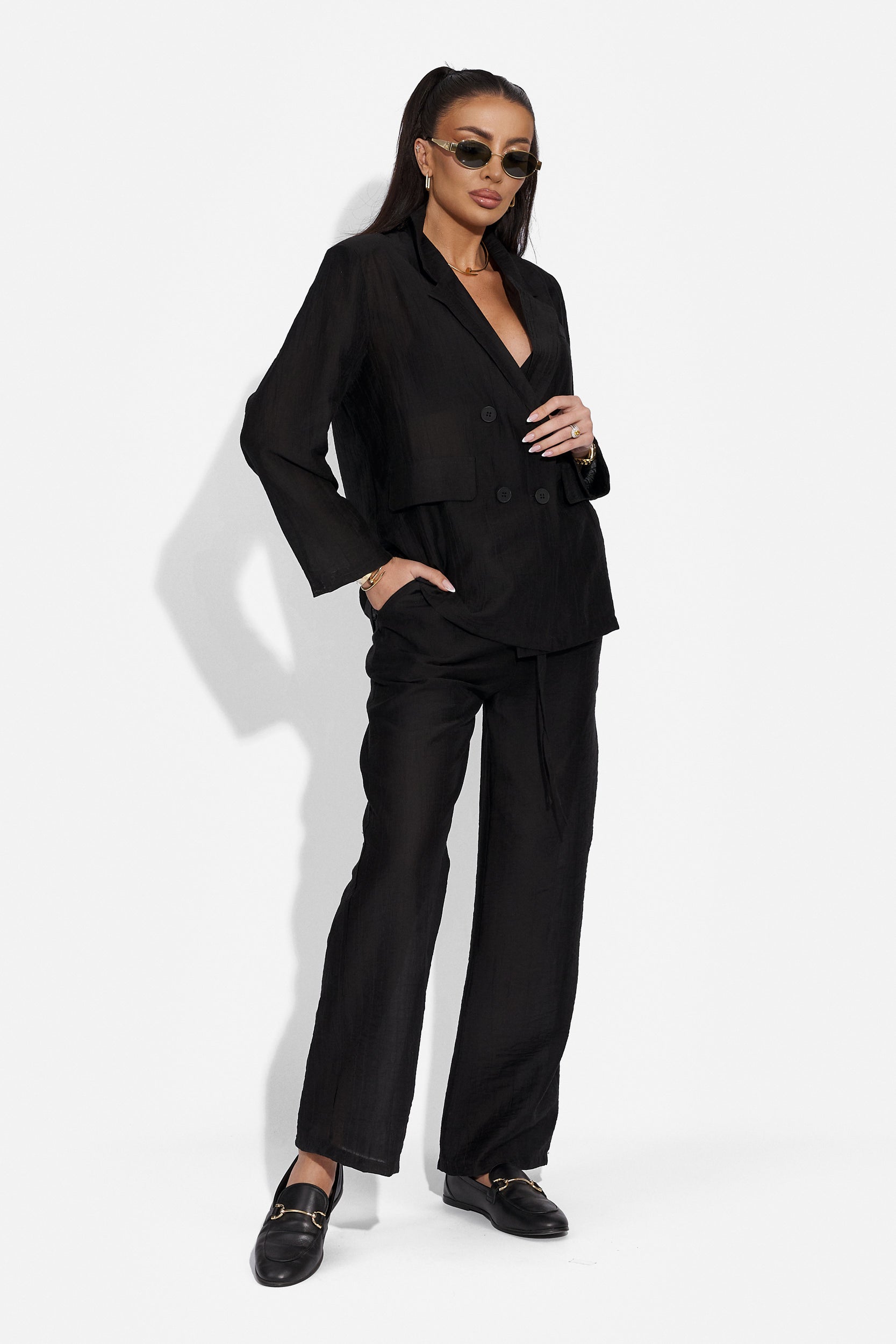 Ladies' elegant black pants suit Salesa Bogas