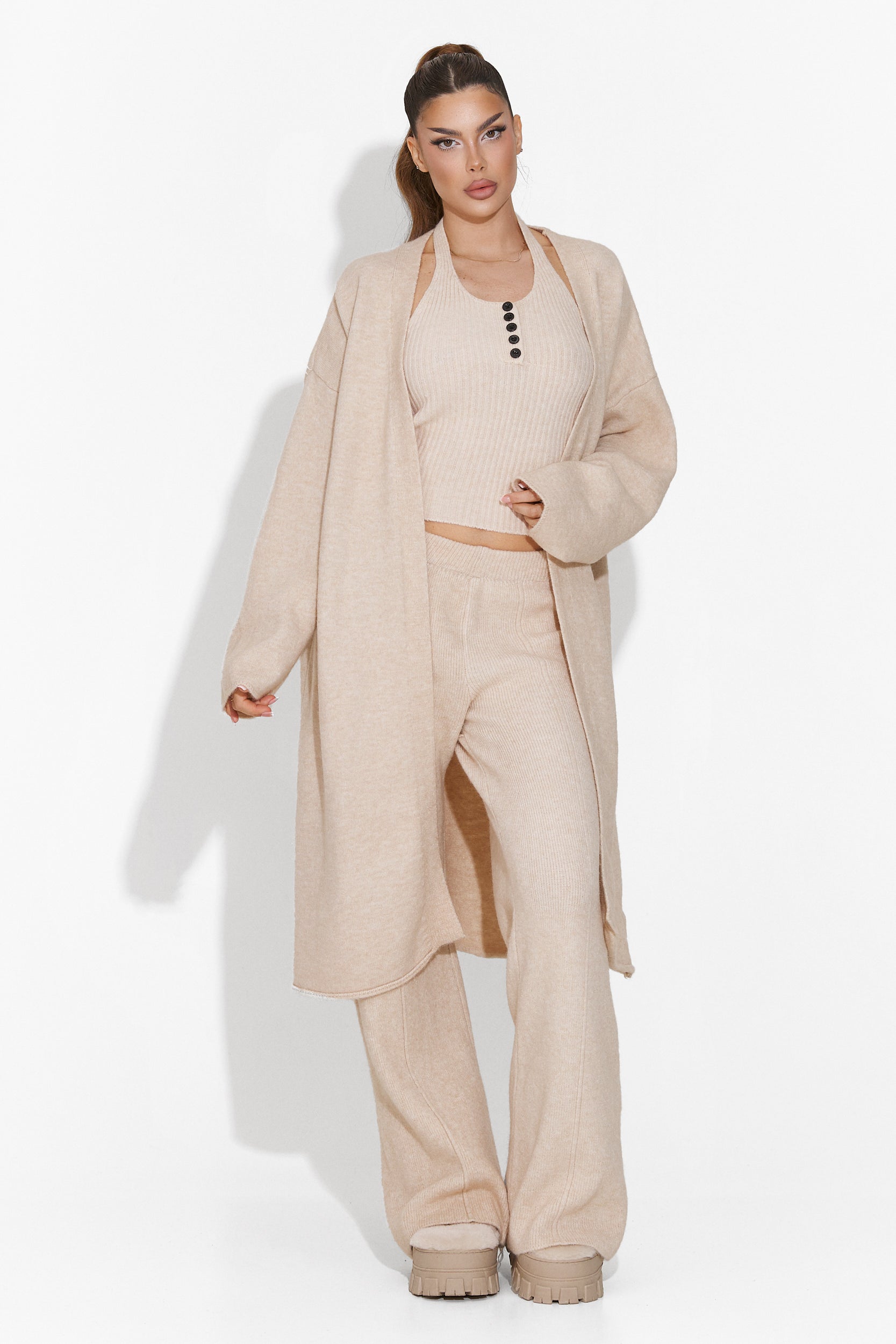 Beige casual women's suit Tamia Bogas