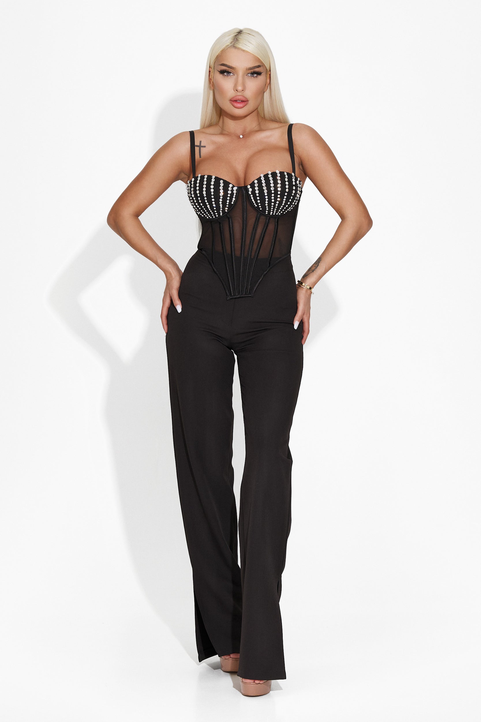 Elegant black women's corset Arieona Bogas