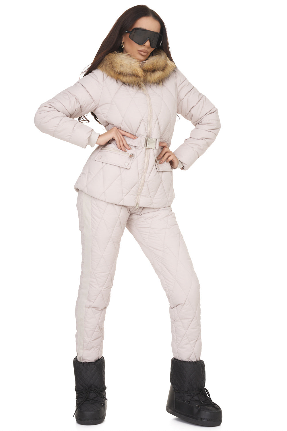 Women's beige winter costume Zemidea Bogas