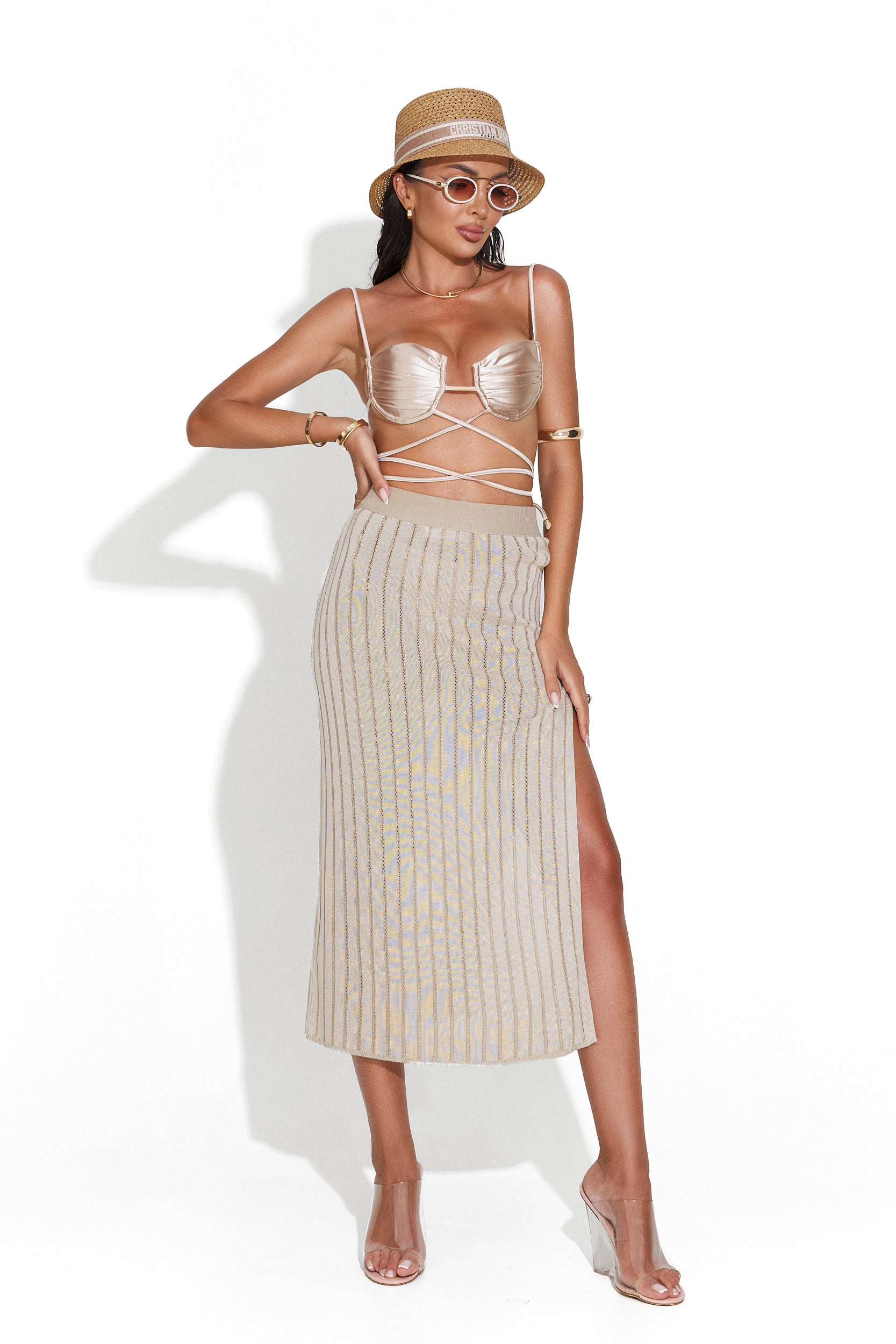 Beige casual women's skirt Marice Bogas