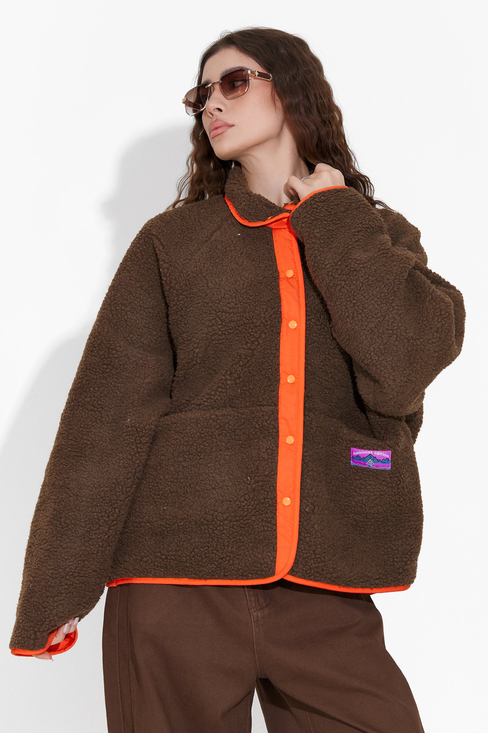 Women's reversible brown jacket Todena Bogas