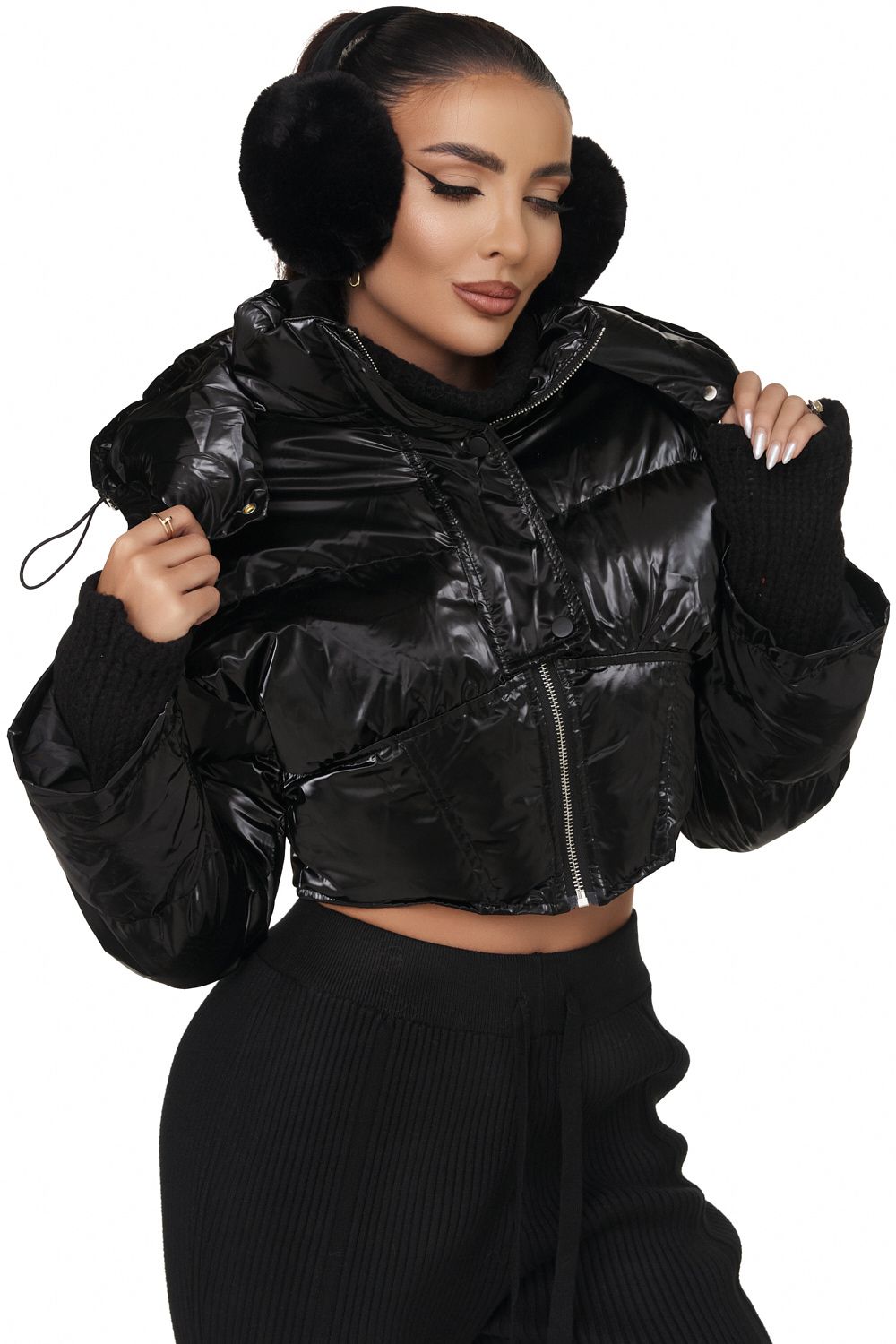 Black casual women's jacket Zeres Bogas