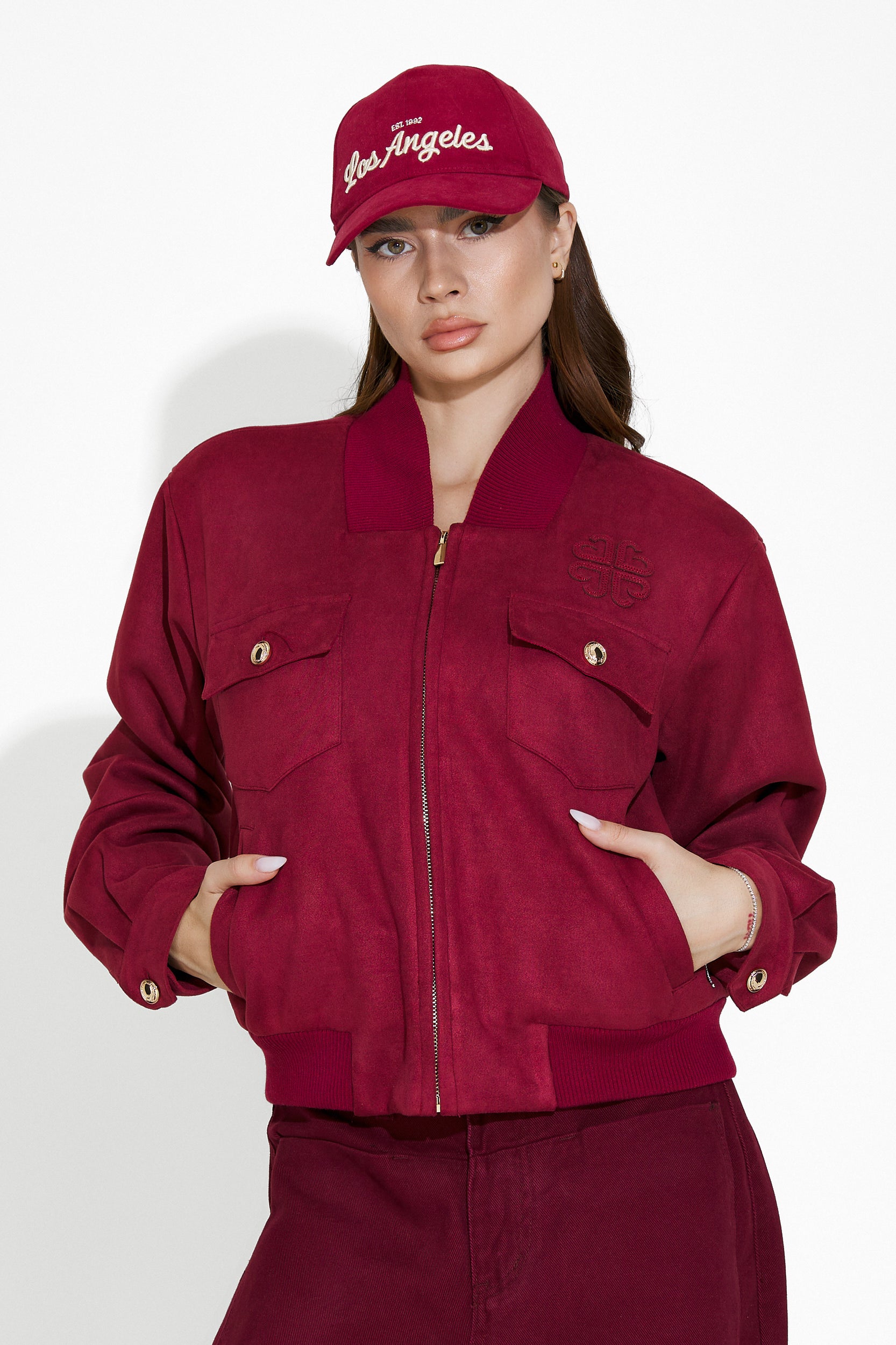 Geaca dama casual burgundy Adavna Bogas