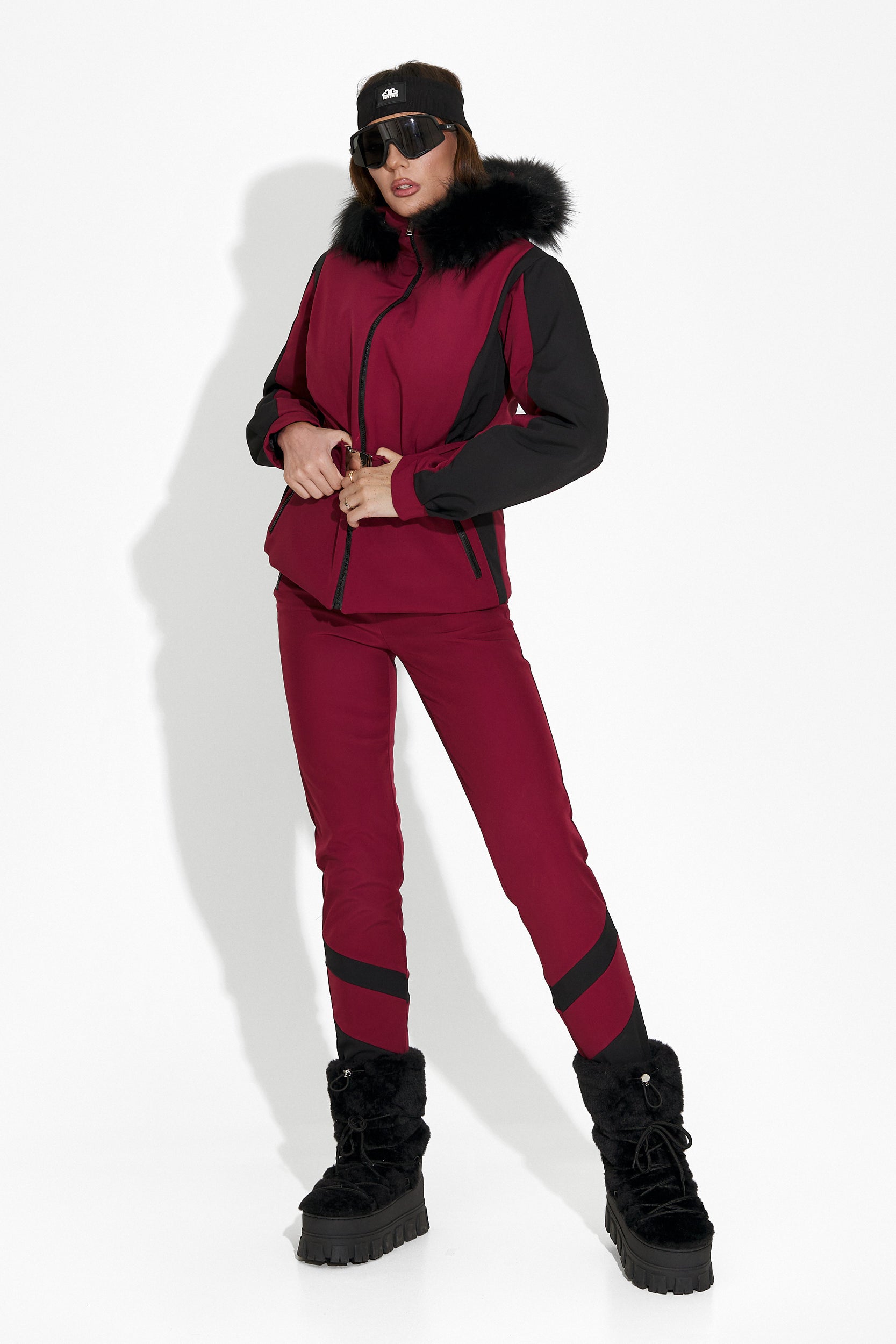 Atniuq Bogas women's burgundy ski jacket