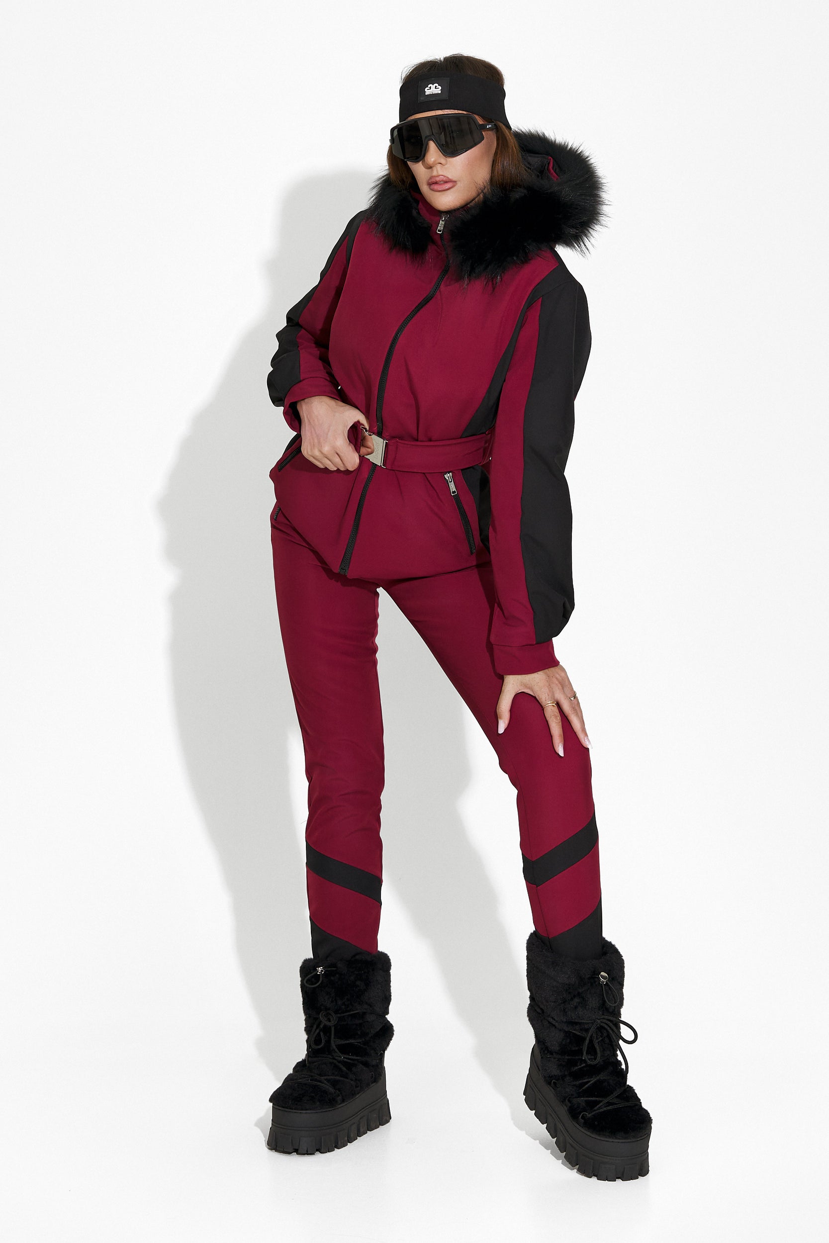 Atniuq Bogas women's burgundy ski jacket