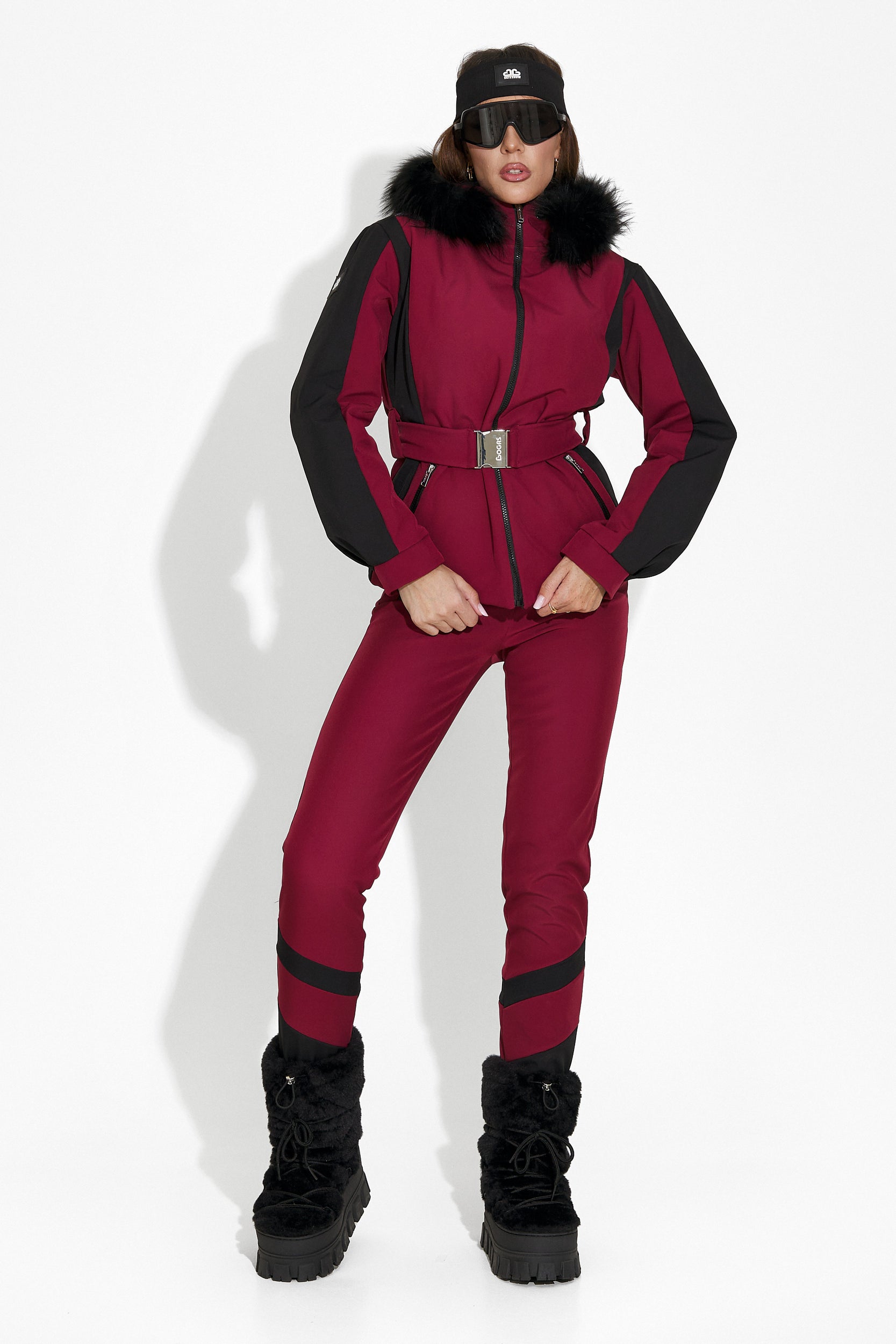 Atniuq Bogas women's burgundy ski jacket