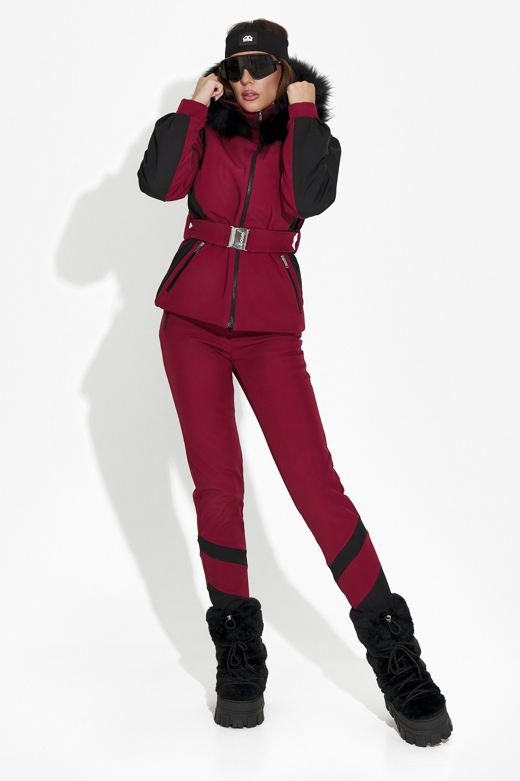 Atniuq Bogas women's burgundy ski jacket