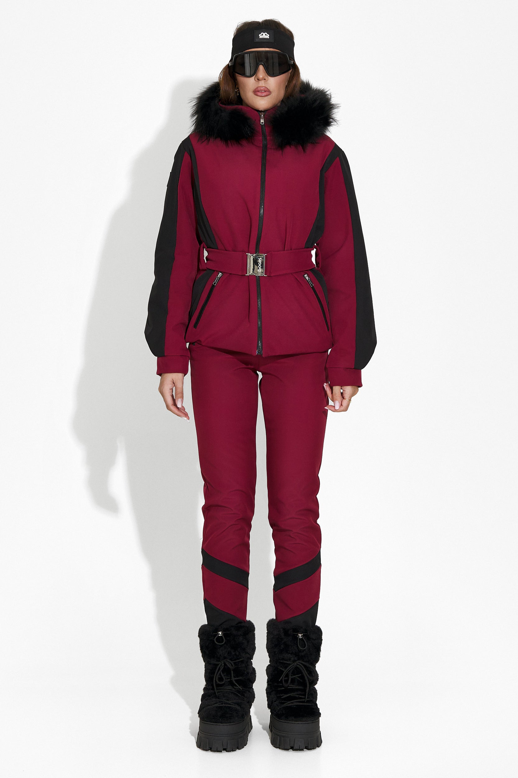 Atniuq Bogas women's burgundy ski jacket