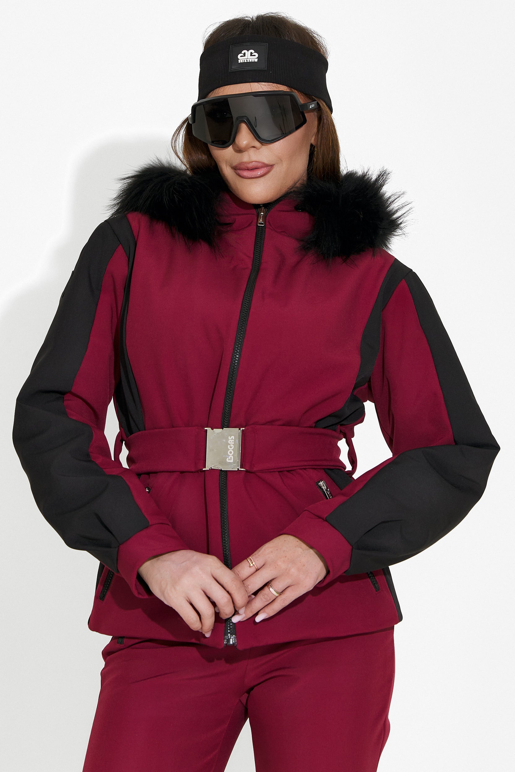 Atniuq Bogas women's burgundy ski jacket