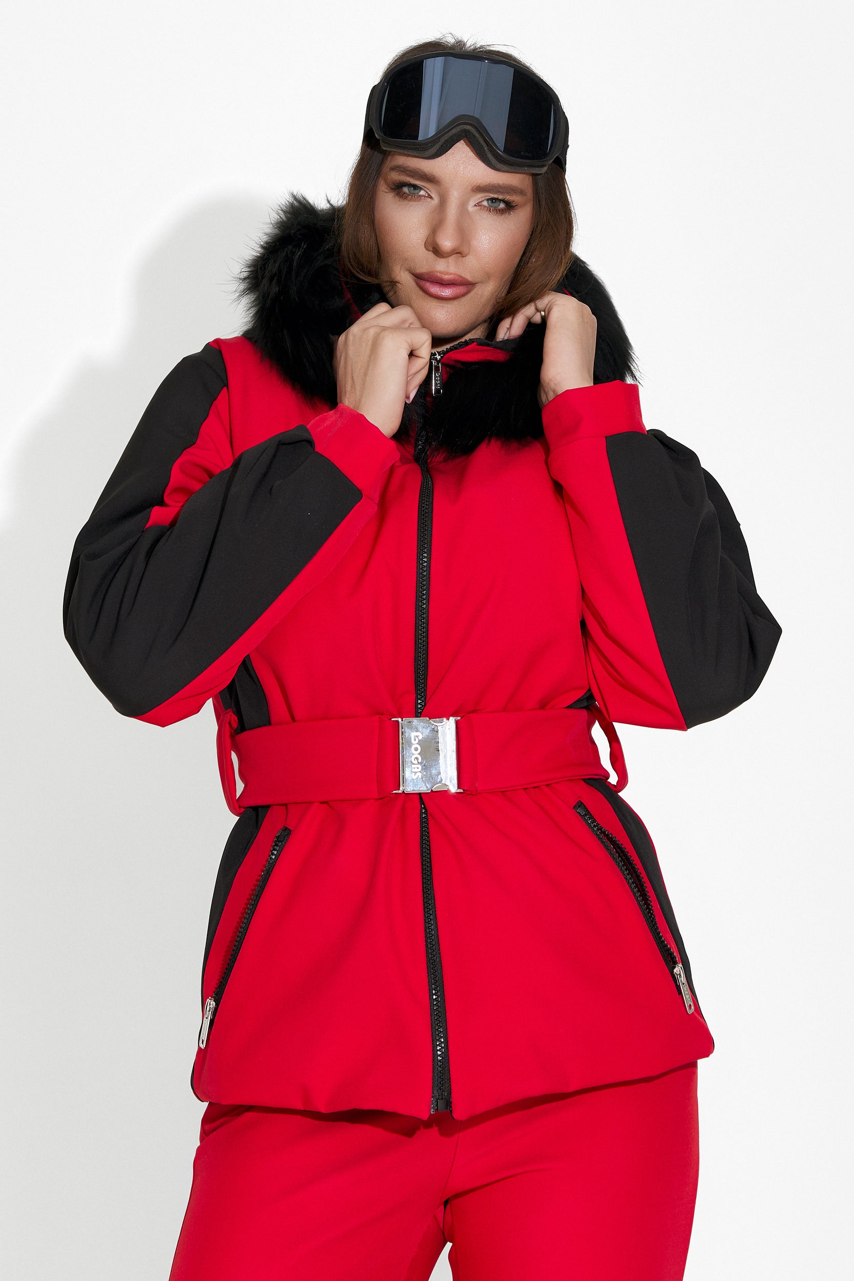 Atniuq Bogas women's red ski jacket