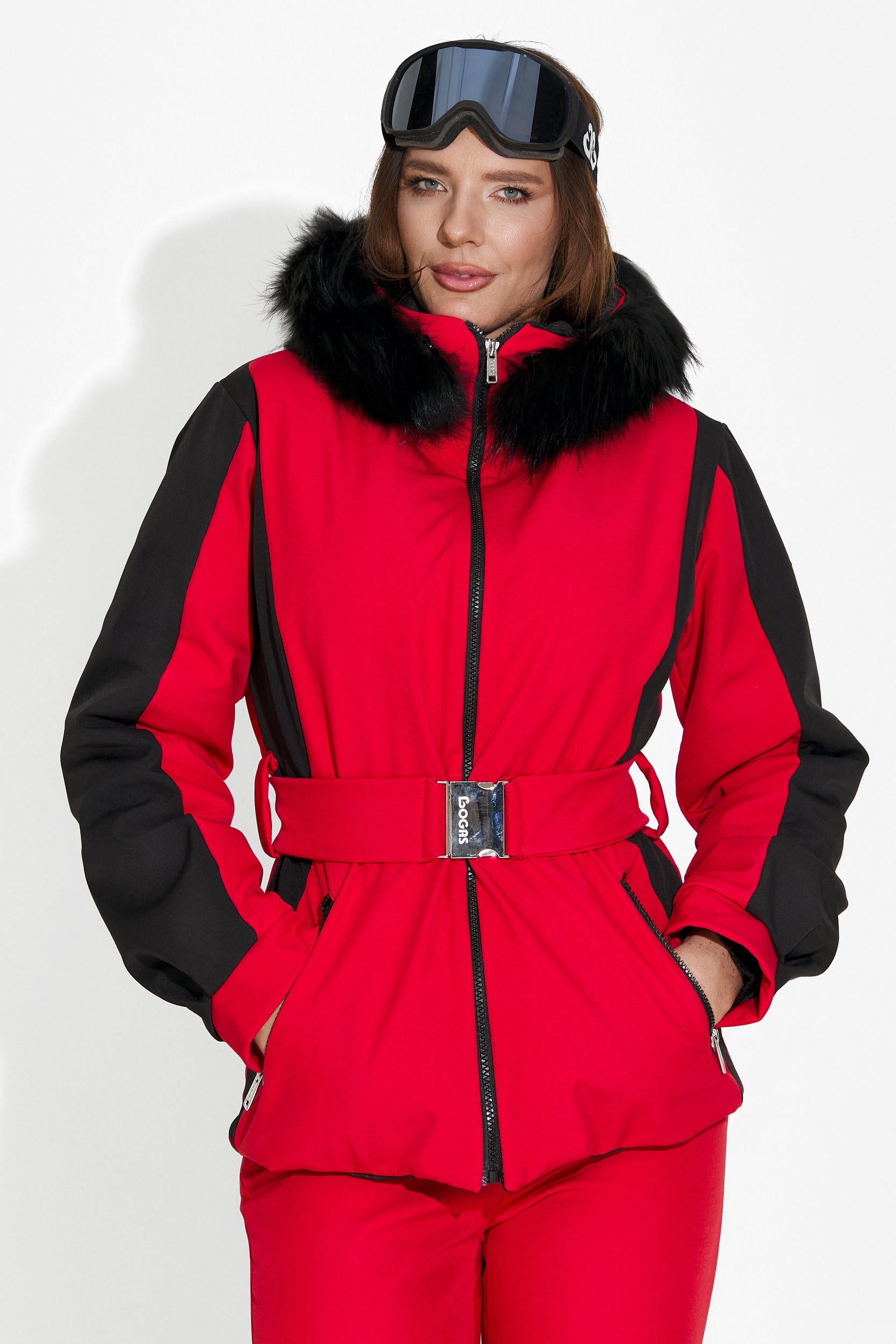 Atniuq Bogas women's red ski jacket