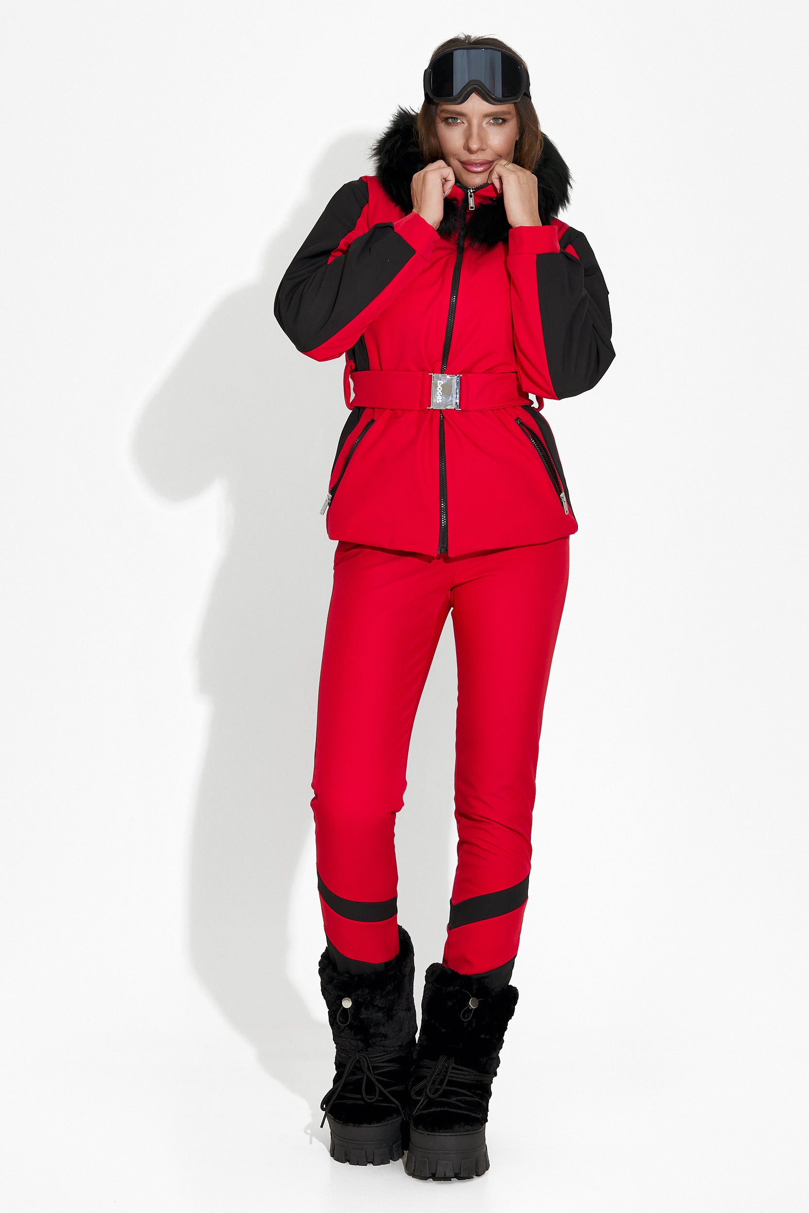 Atniuq Bogas women's red ski jacket