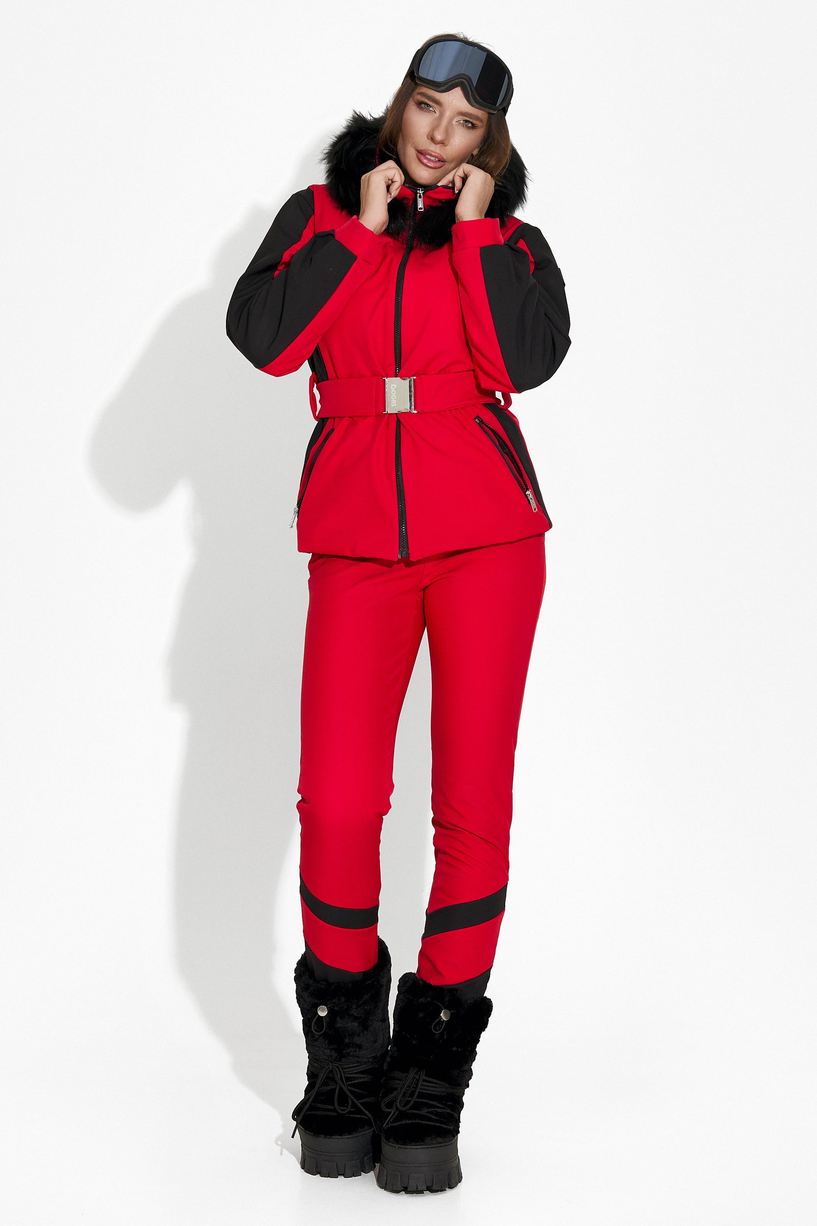 Atniuq Bogas women's red ski jacket