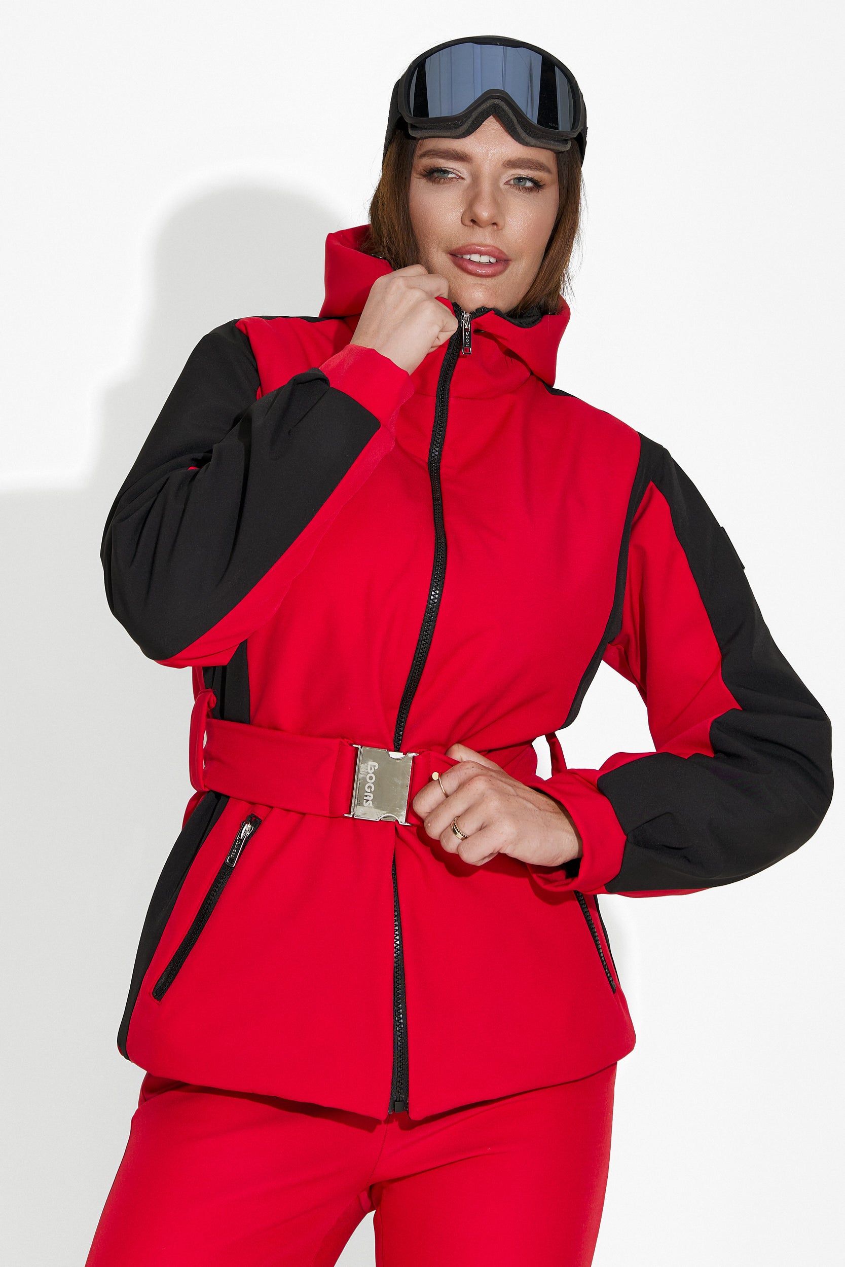 Quinta Bogas women's red ski jacket