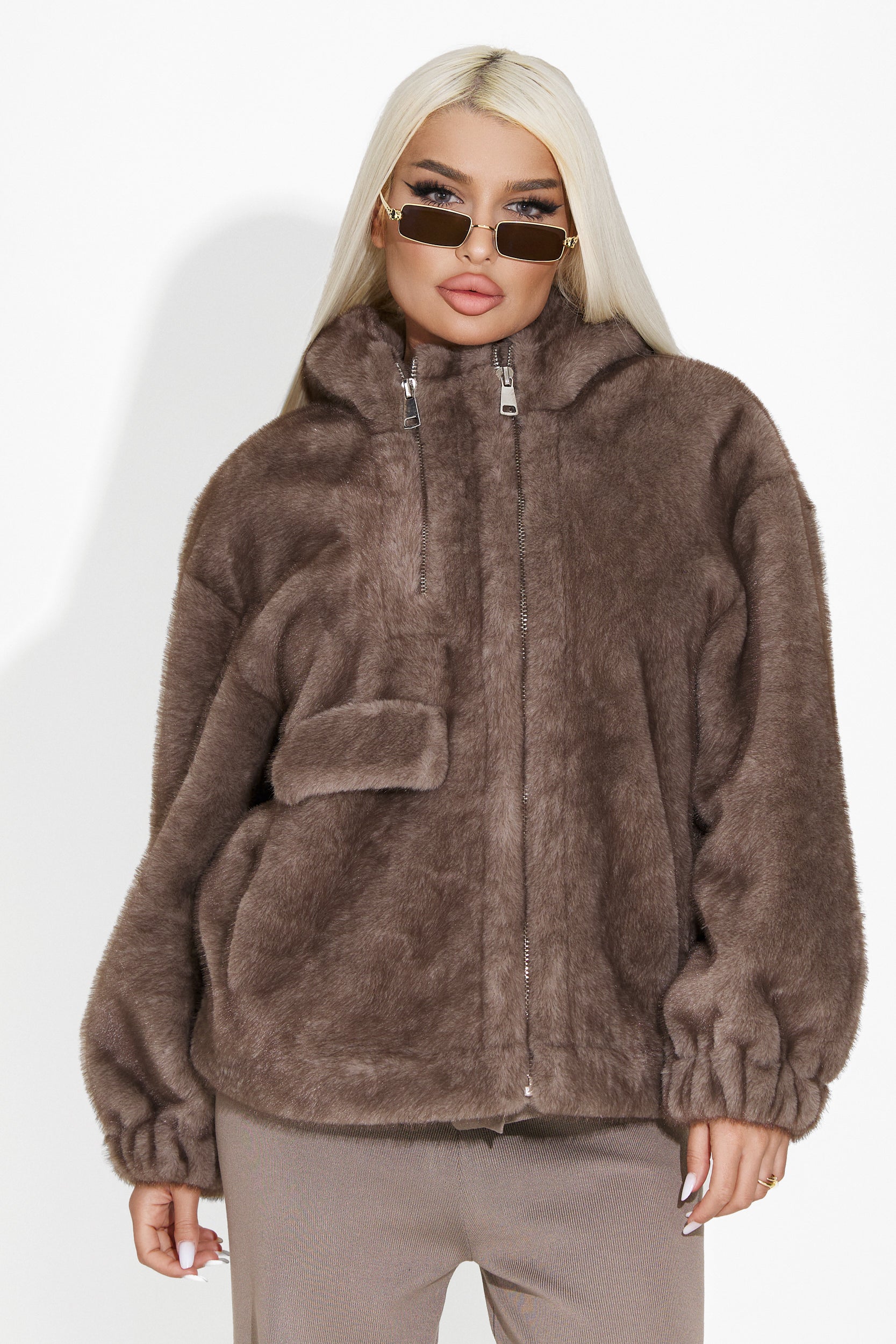 Brown fur coat Adelicia Bogas