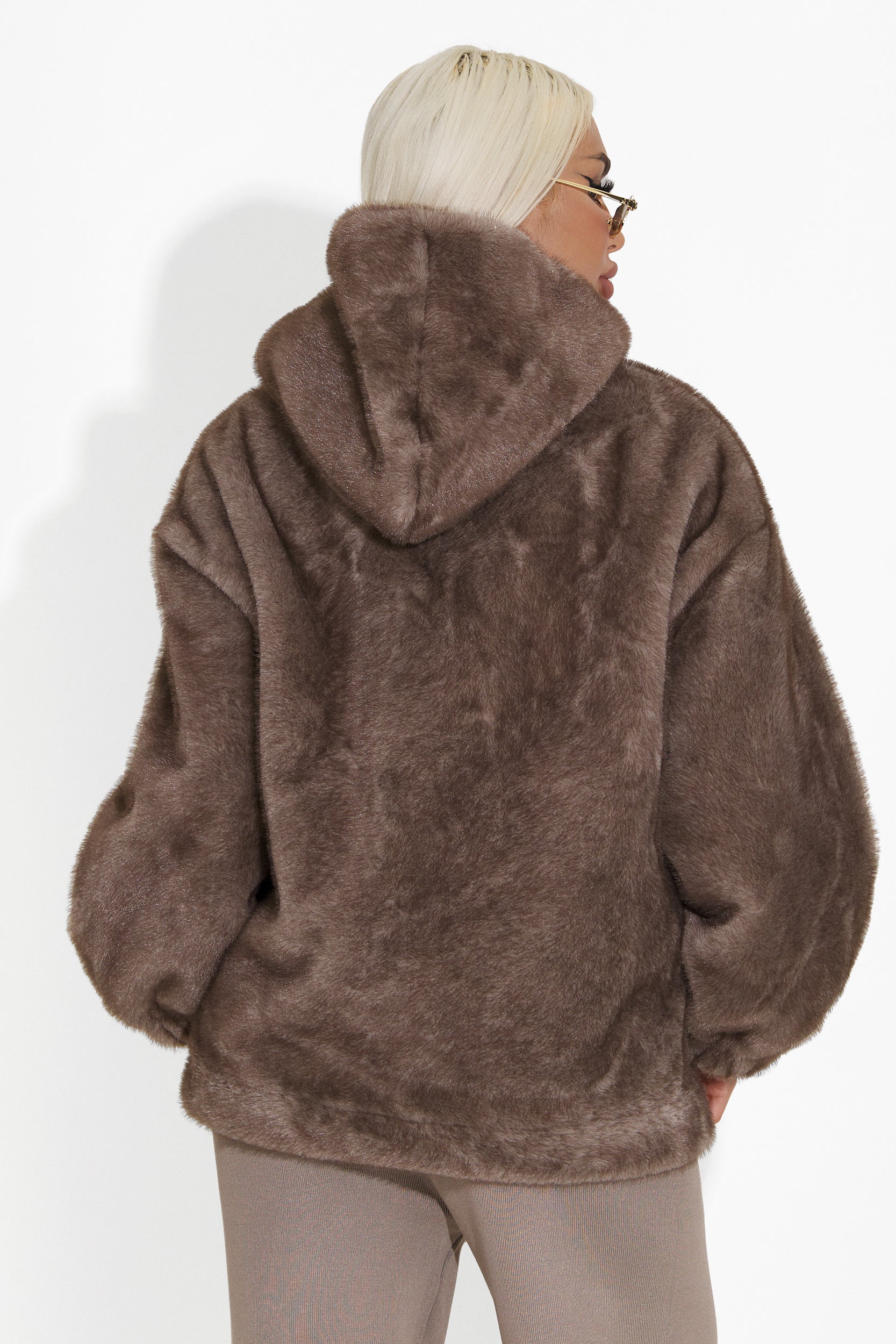 Brown fur coat Adelicia Bogas