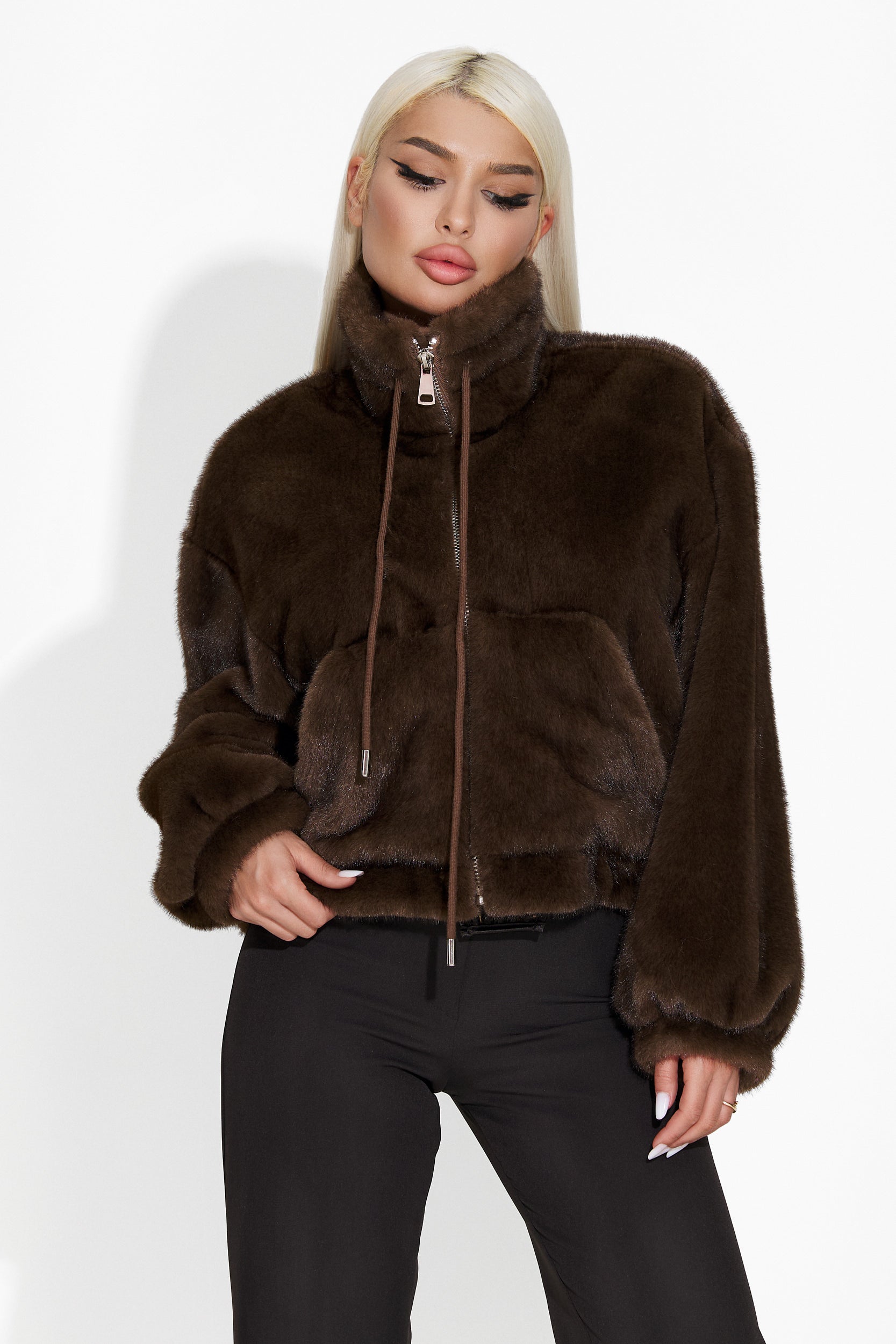 Brown fur coat Bemona Bogas