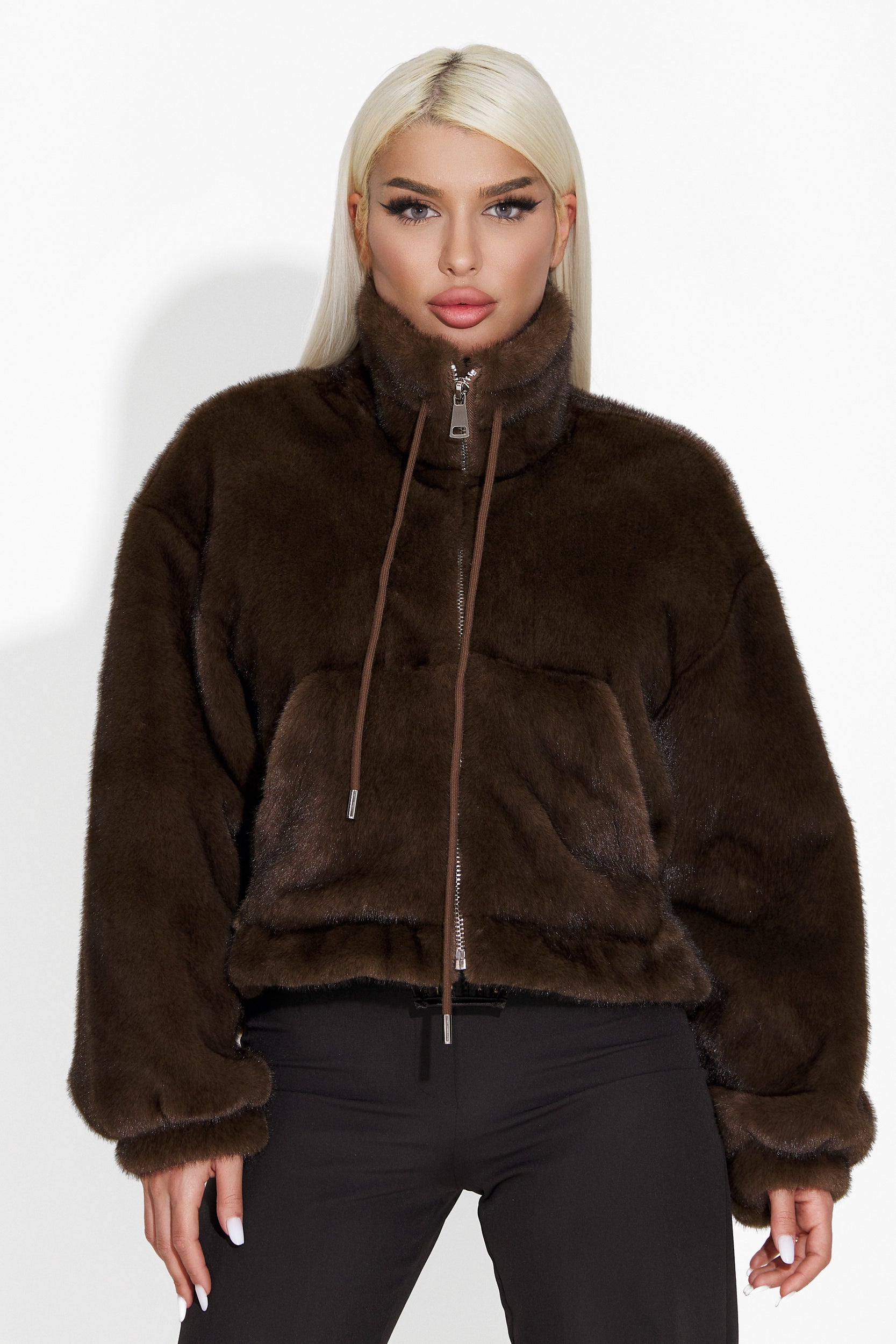 Brown fur coat Bemona Bogas