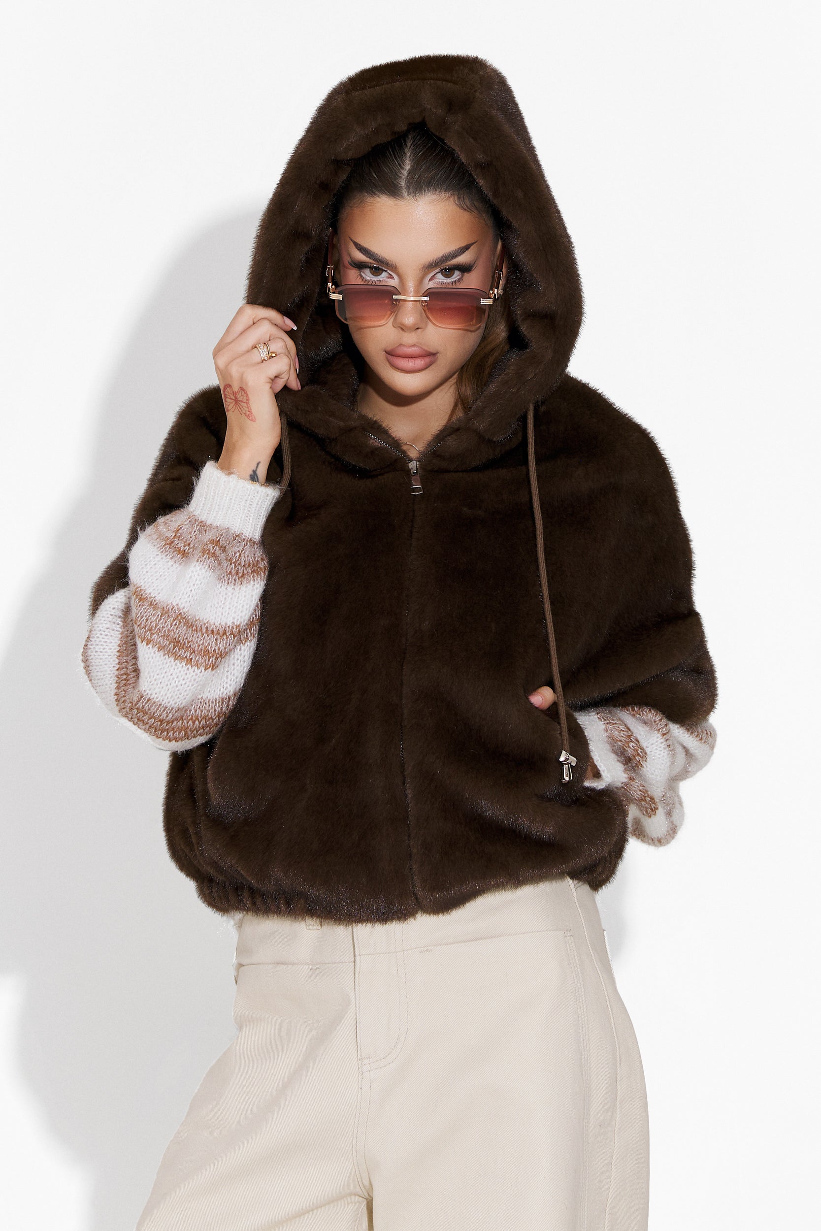 Brown fur coat Penelope Bogas