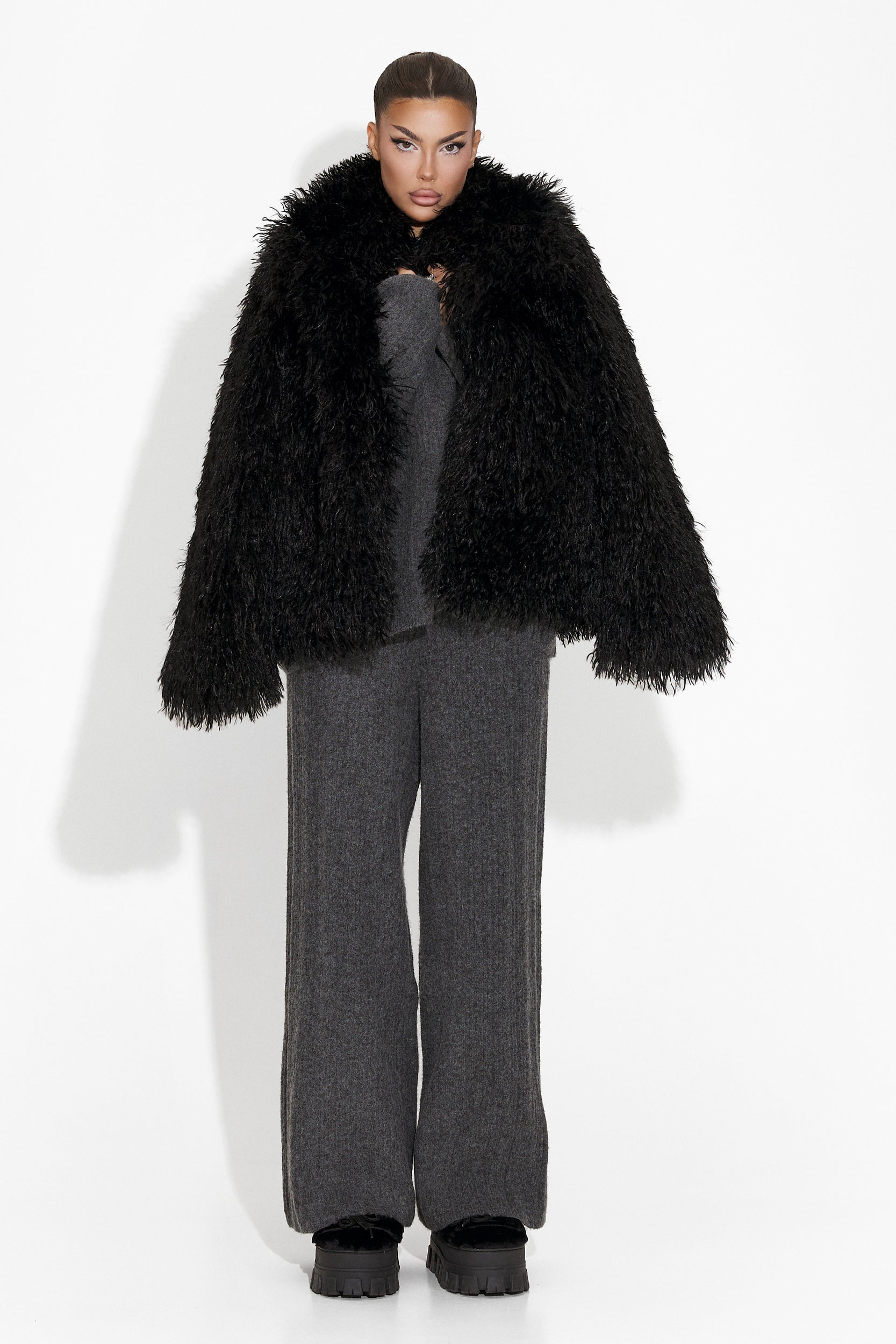 Black fur coat Geralyn Bogas