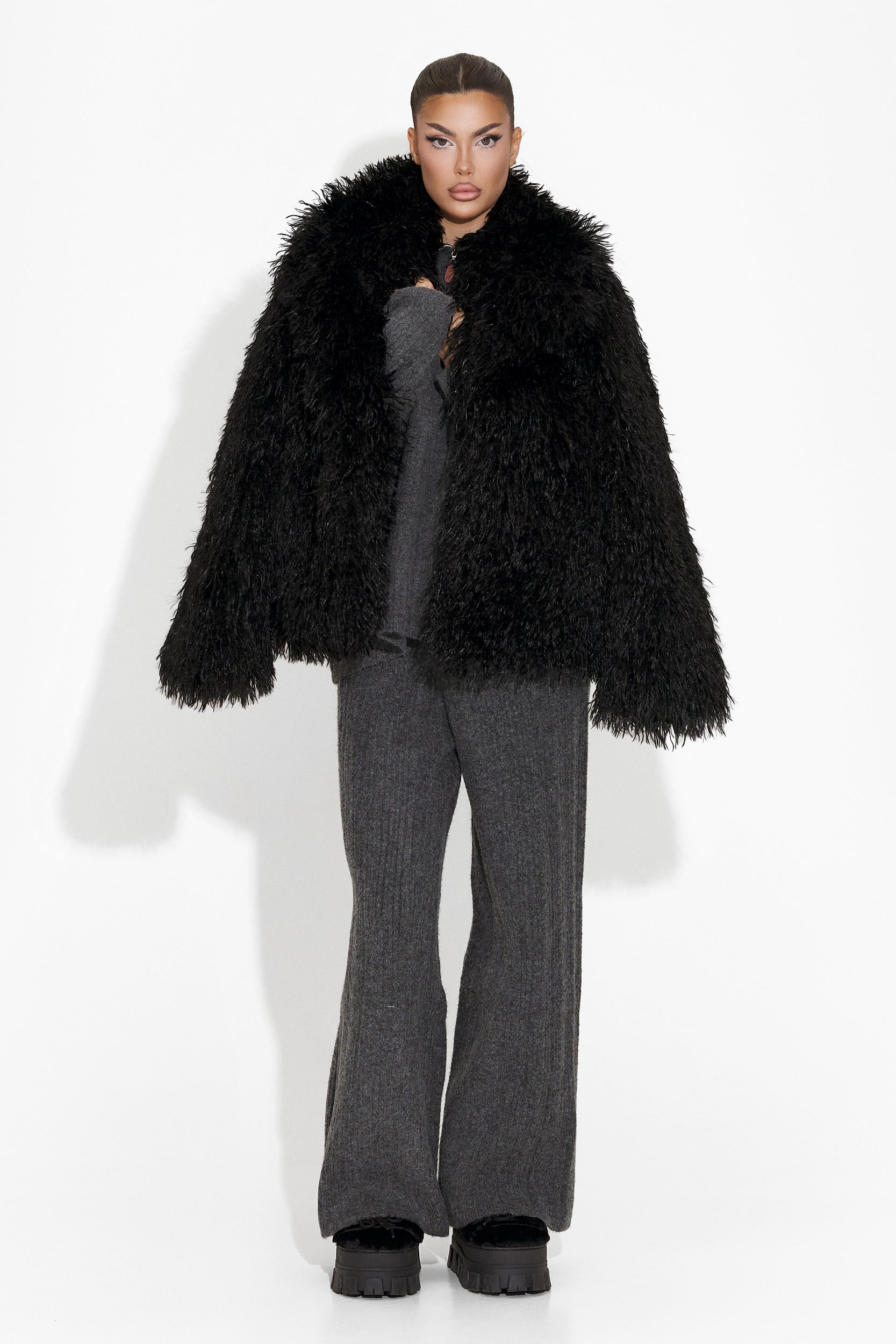 Black fur coat Geralyn Bogas