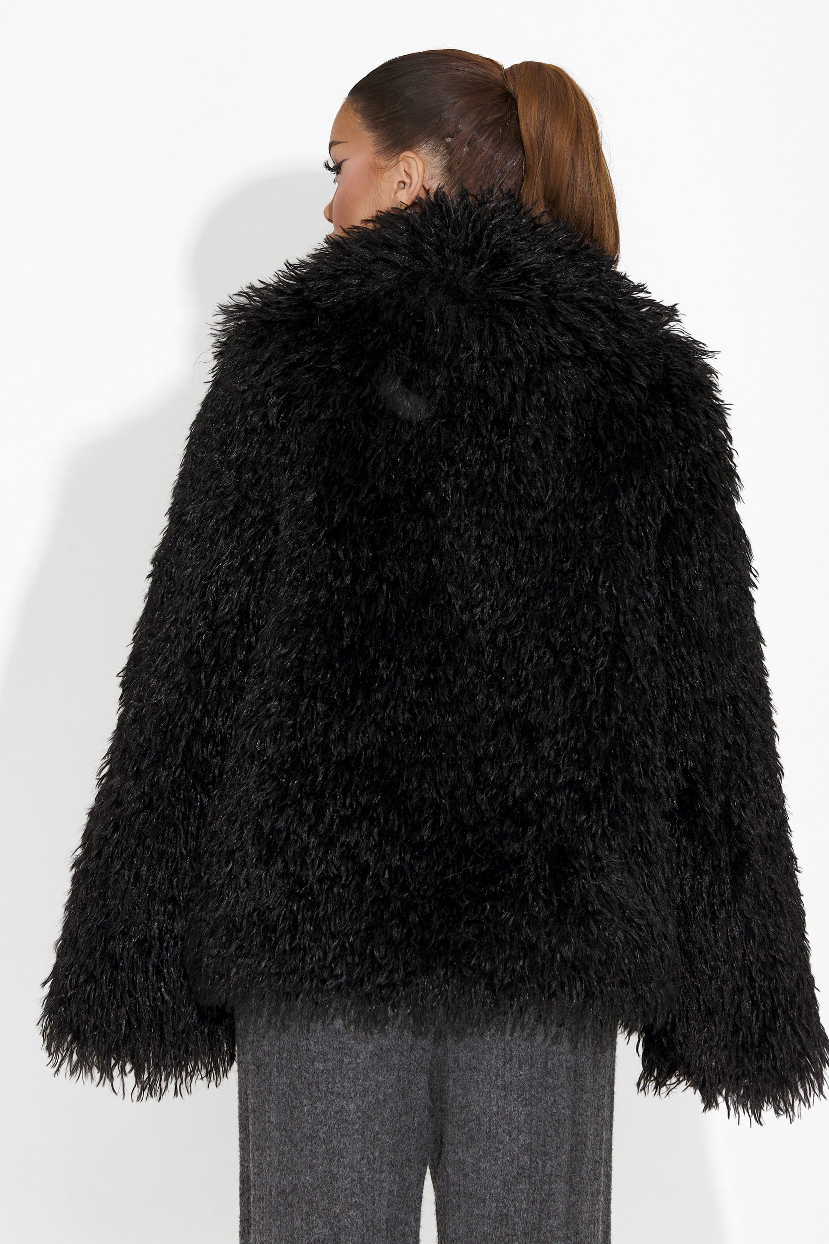 Black fur coat Geralyn Bogas