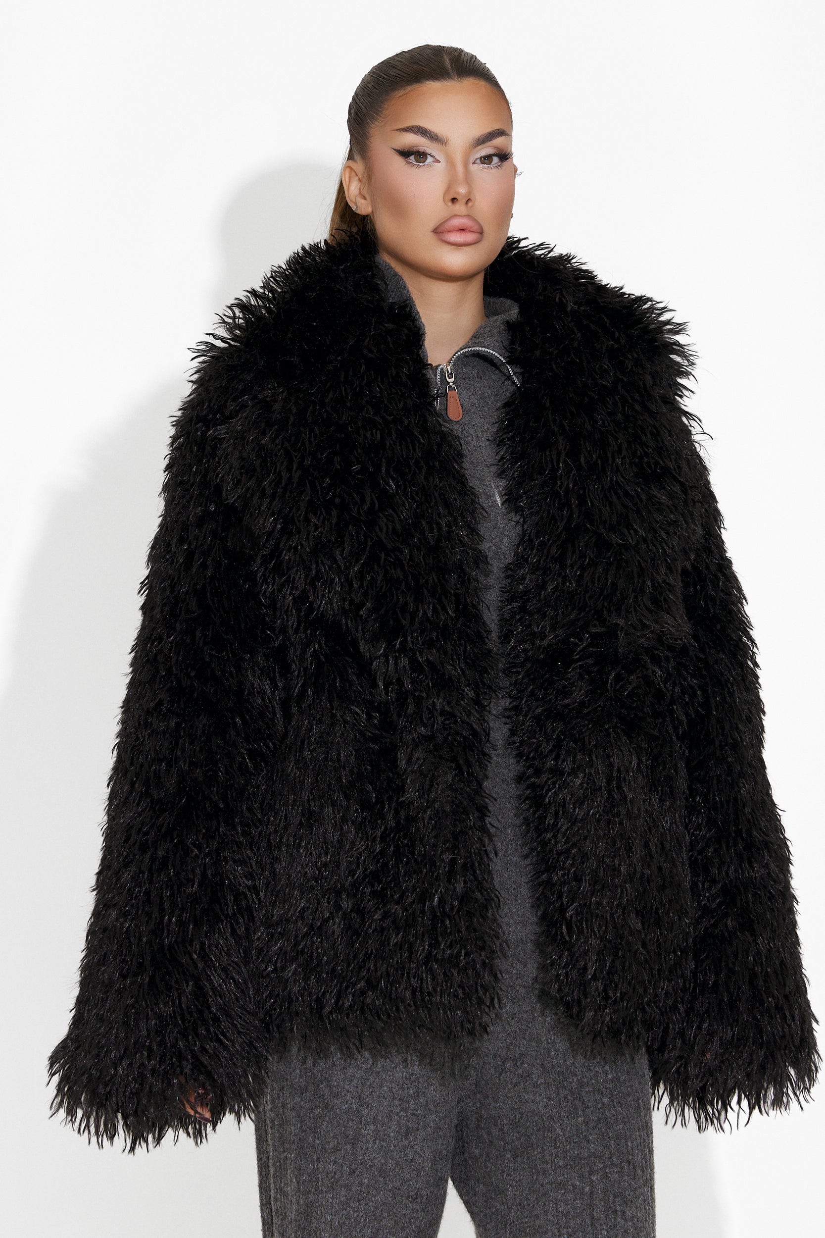 Black fur coat Geralyn Bogas