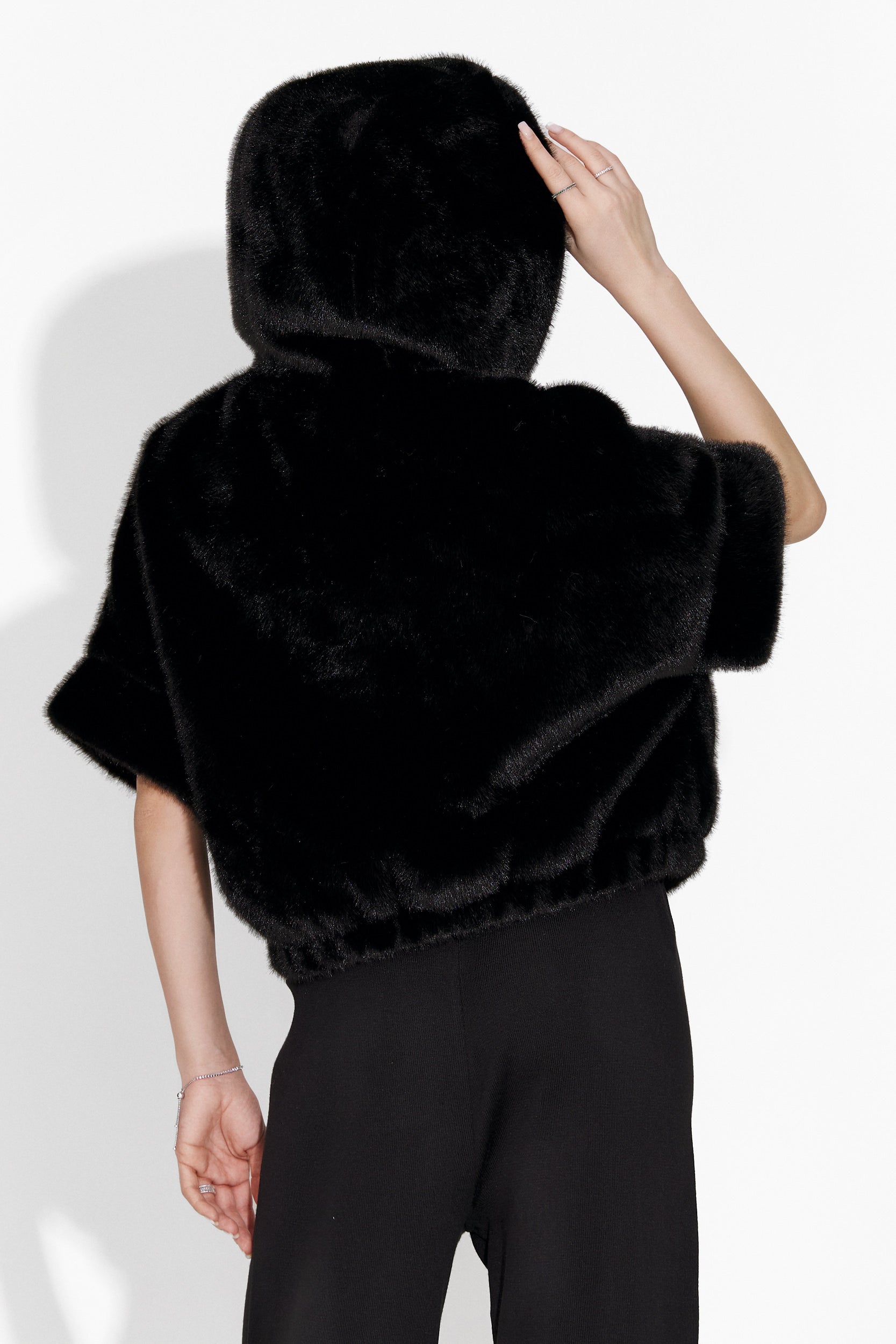 Black fur coat Penelope Bogas