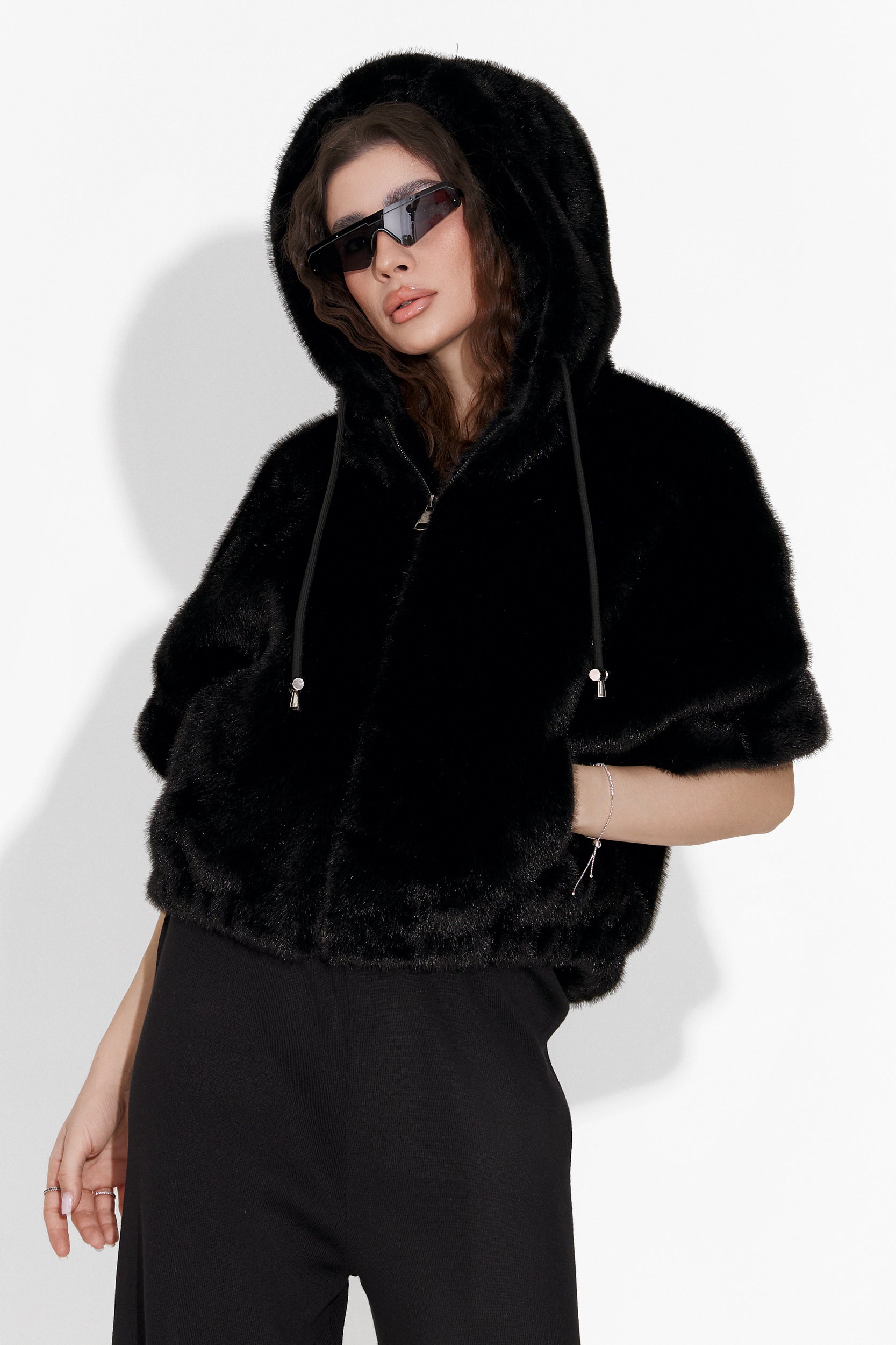 Black fur coat Penelope Bogas