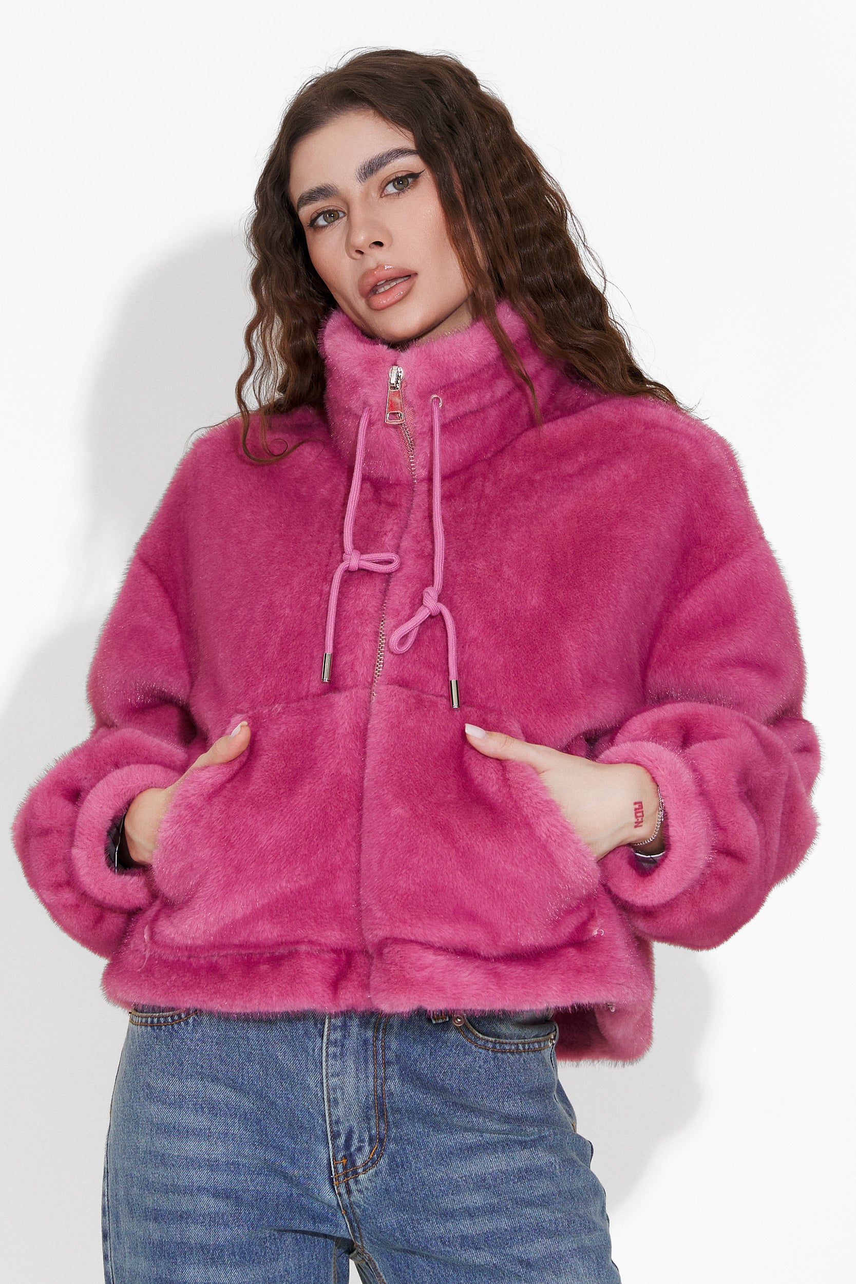 Pink fur coat Bemona Bogas