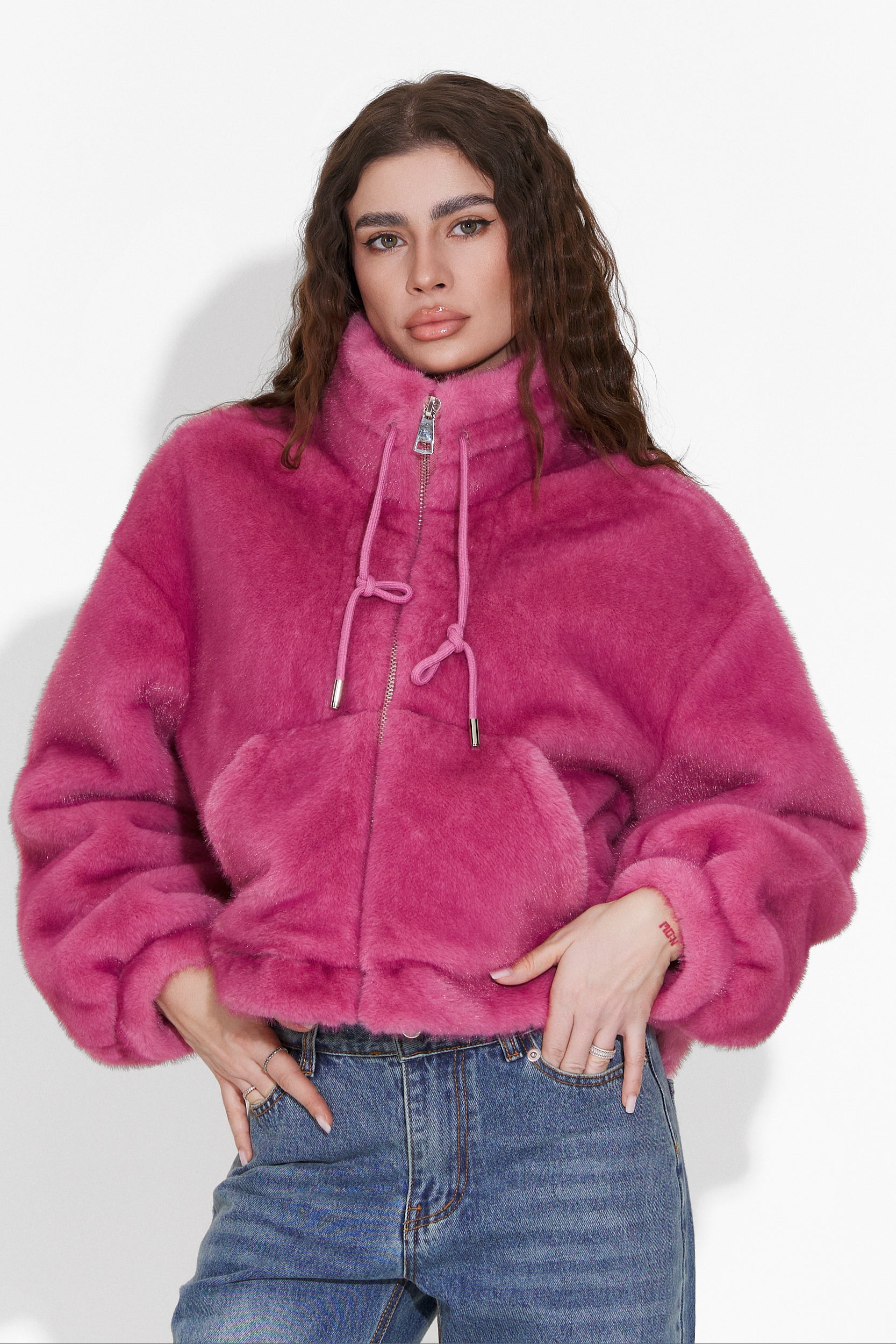 Pink fur coat Bemona Bogas