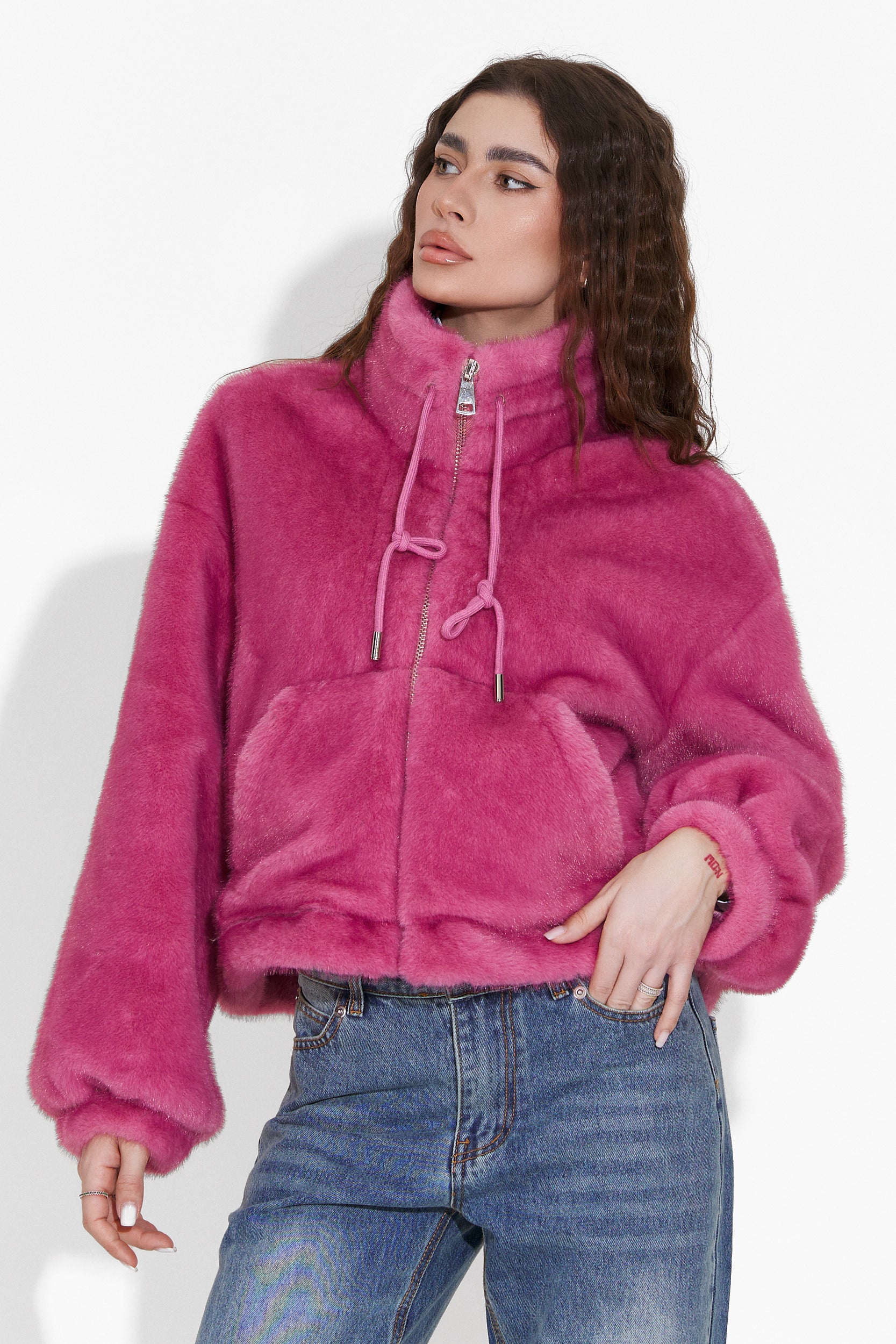 Pink fur coat Bemona Bogas