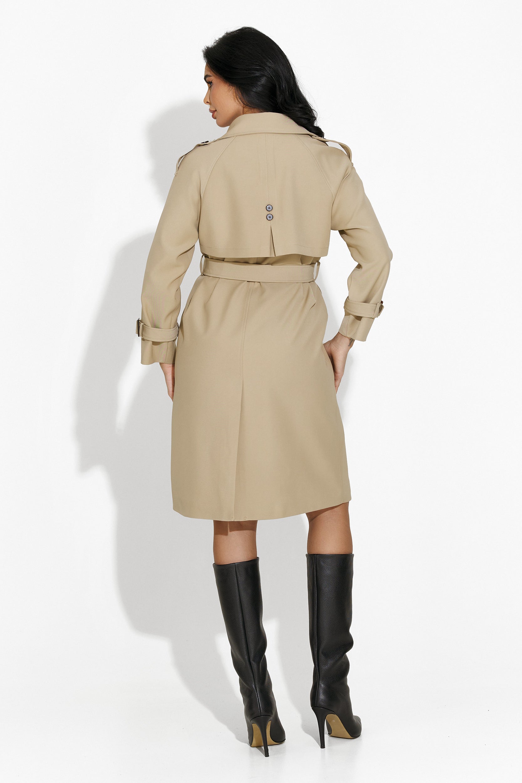 Elegant beige Coeman Bogas women's coat