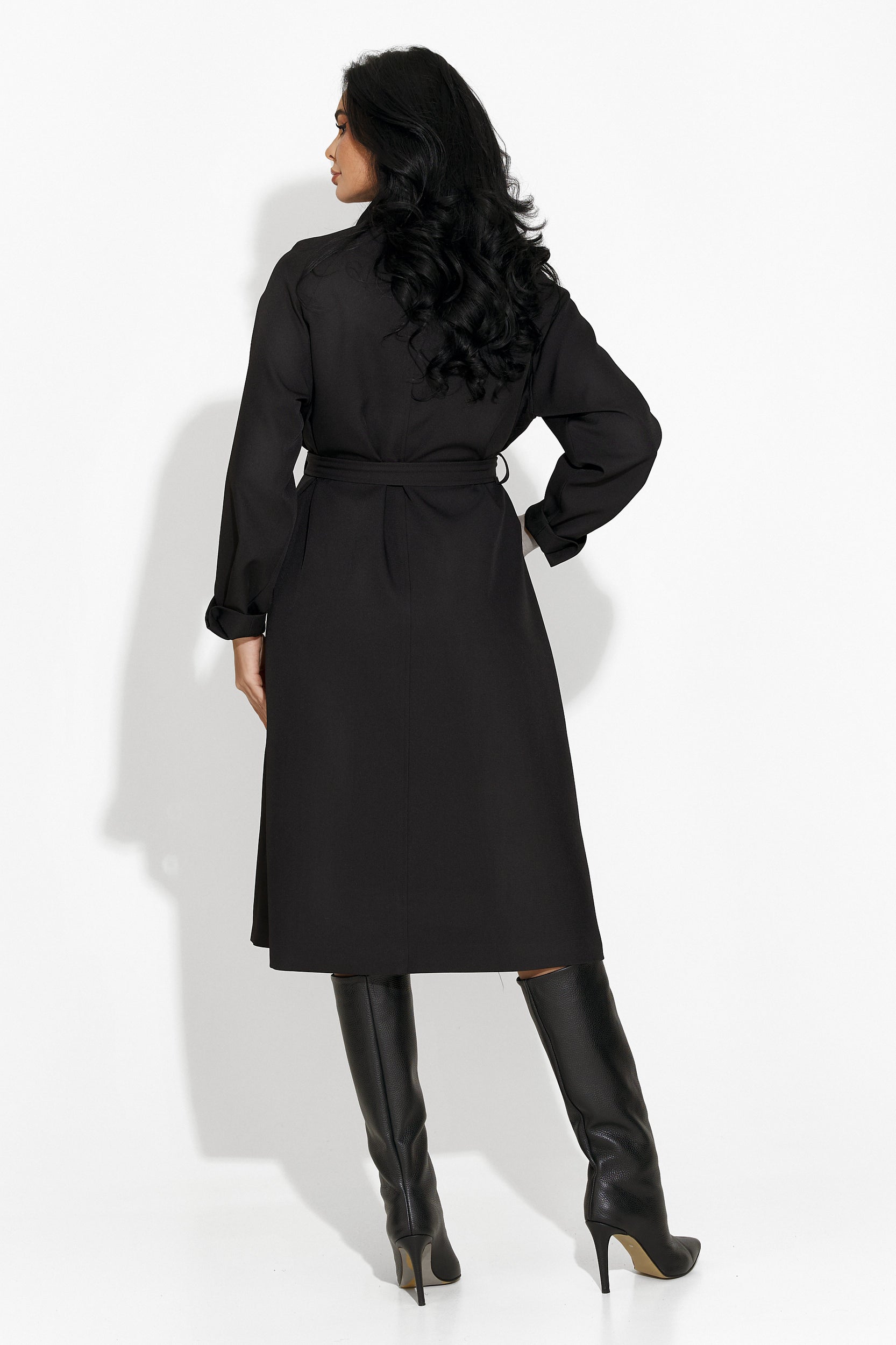 Caroline Bogas elegant black women's coat