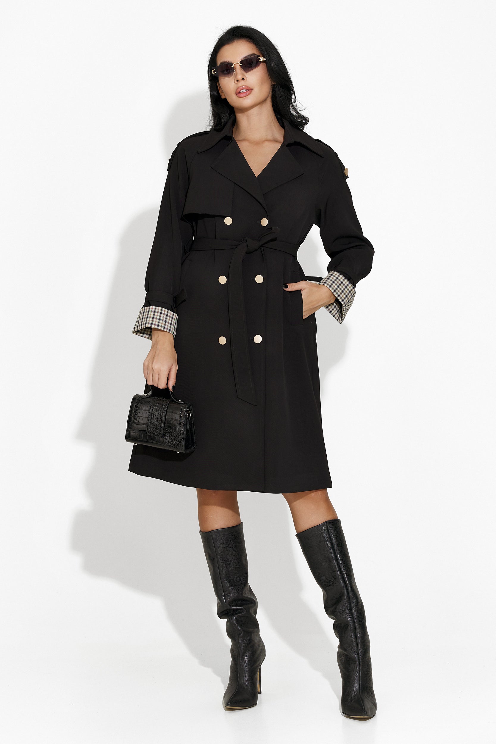 Lasonya Bogas elegant black women's coat